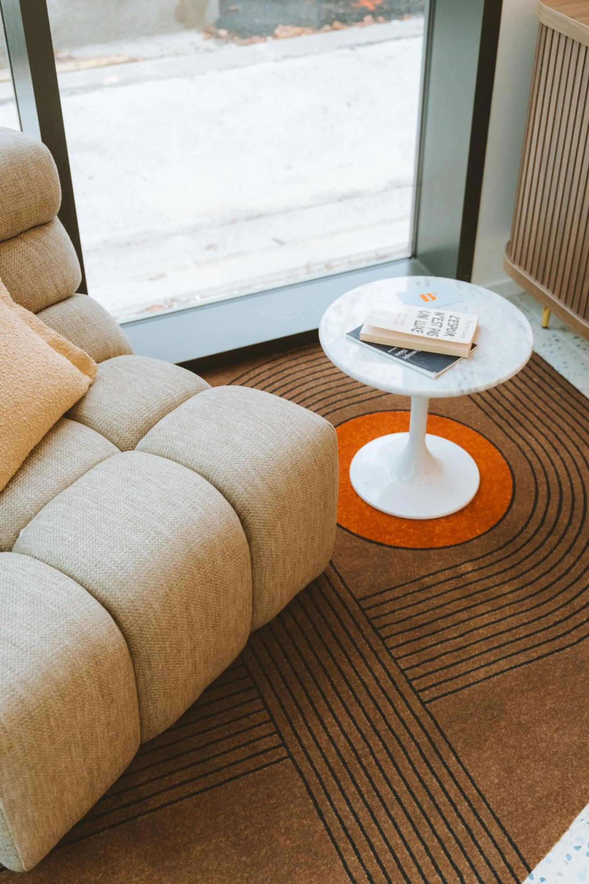 Seating area in Bikube Lyon