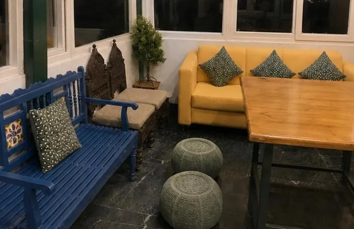Seating area in Bougainvilla Mountain Retreat, near Bhimtal