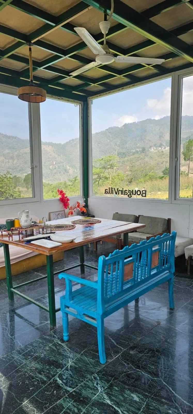 Dining area in Bougainvilla Mountain Retreat, near Bhimtal