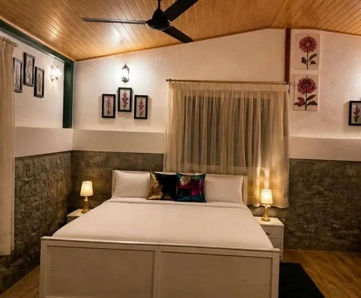 Photo of the whole room, Bed in Bougainvilla Mountain Retreat, near Bhimtal