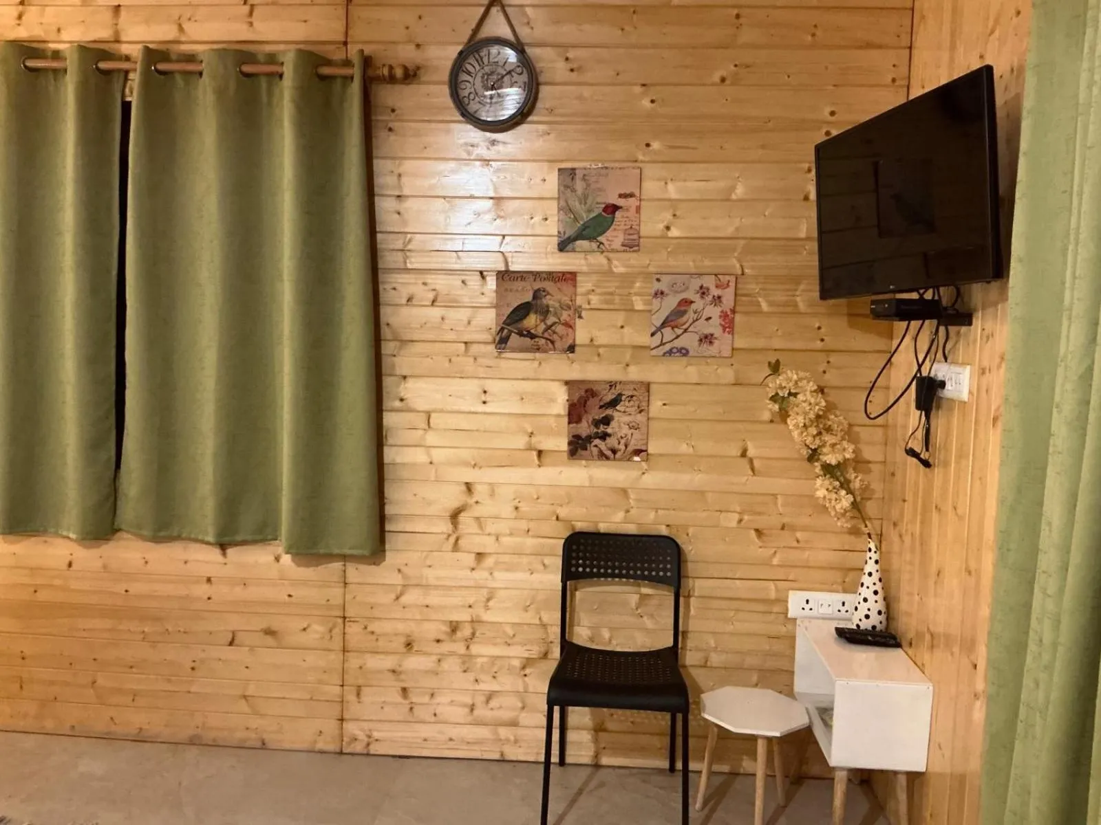 TV and multimedia in Bougainvilla Mountain Retreat, near Bhimtal