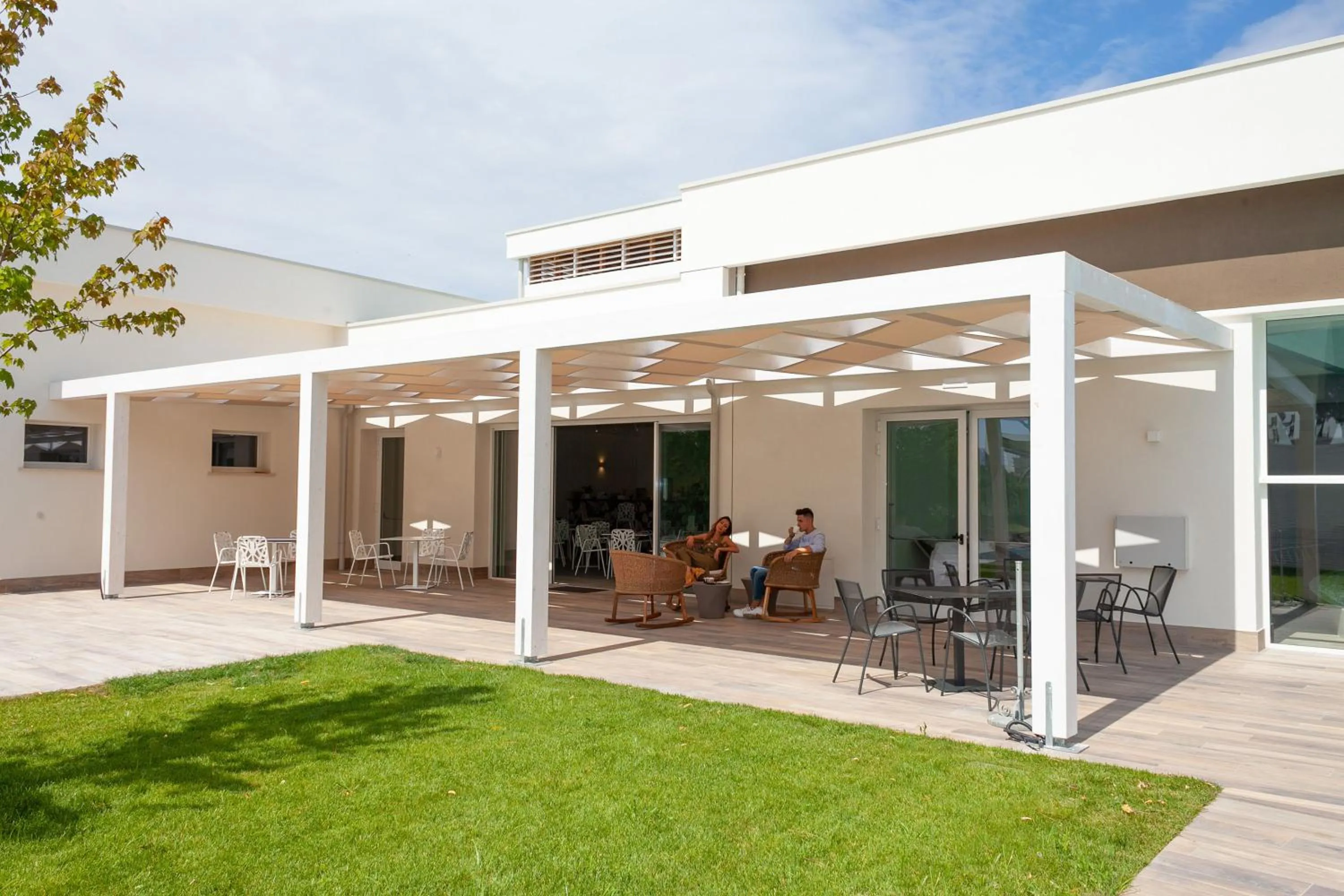 Patio in Hotel Terme Abano Verdi