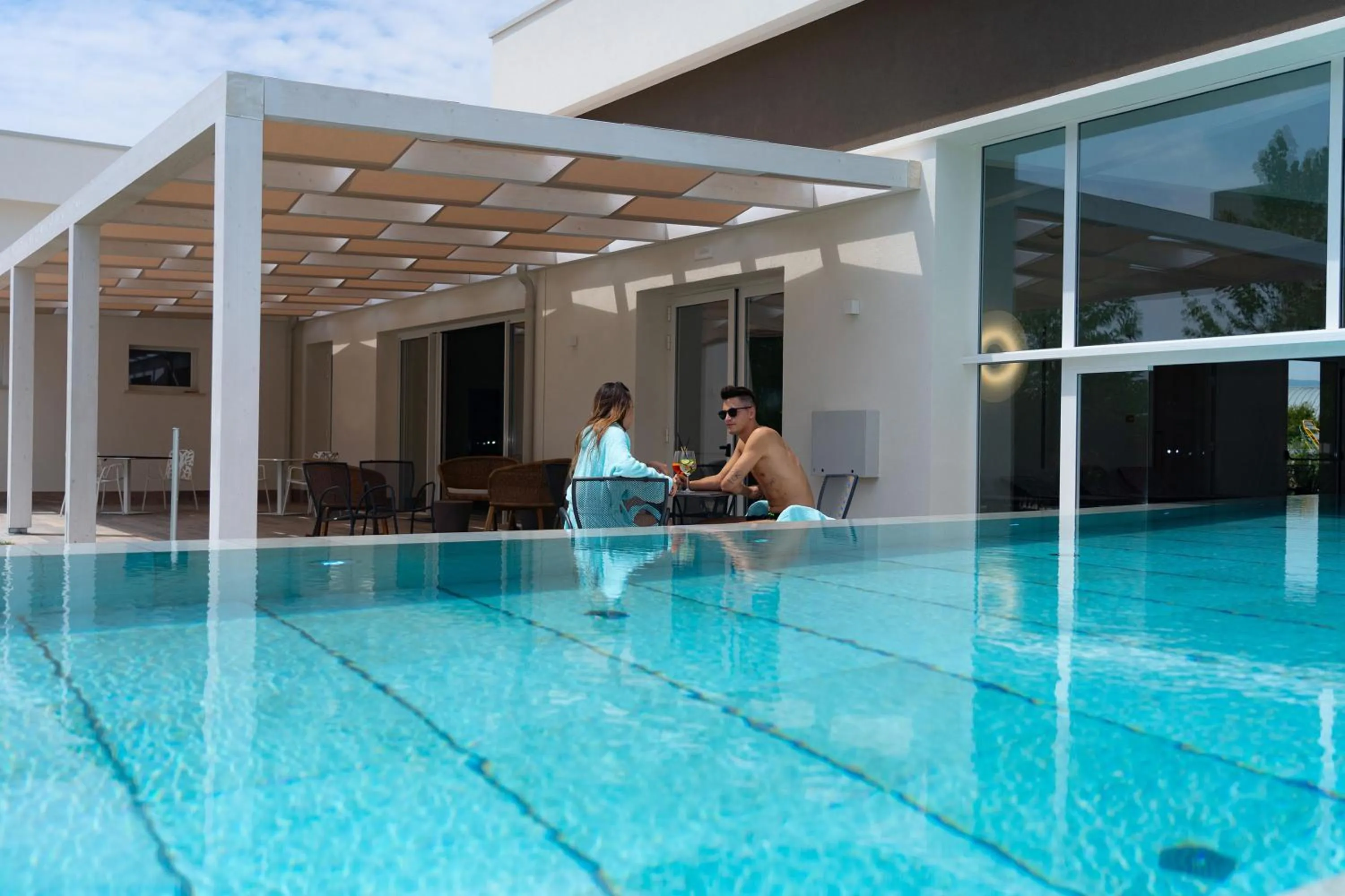 Swimming pool in Hotel Terme Abano Verdi