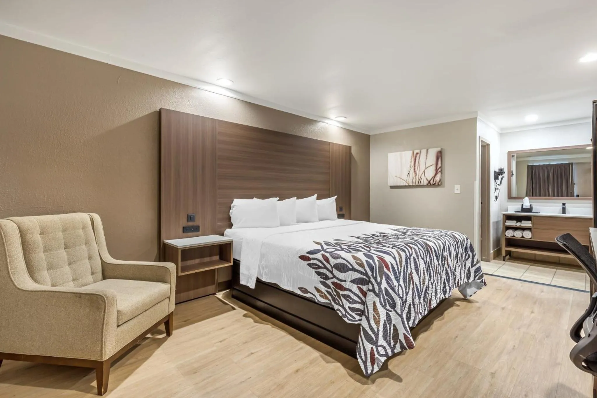 Photo of the whole room, Bed in Red Roof Inn Raleigh Northeast - Downtown