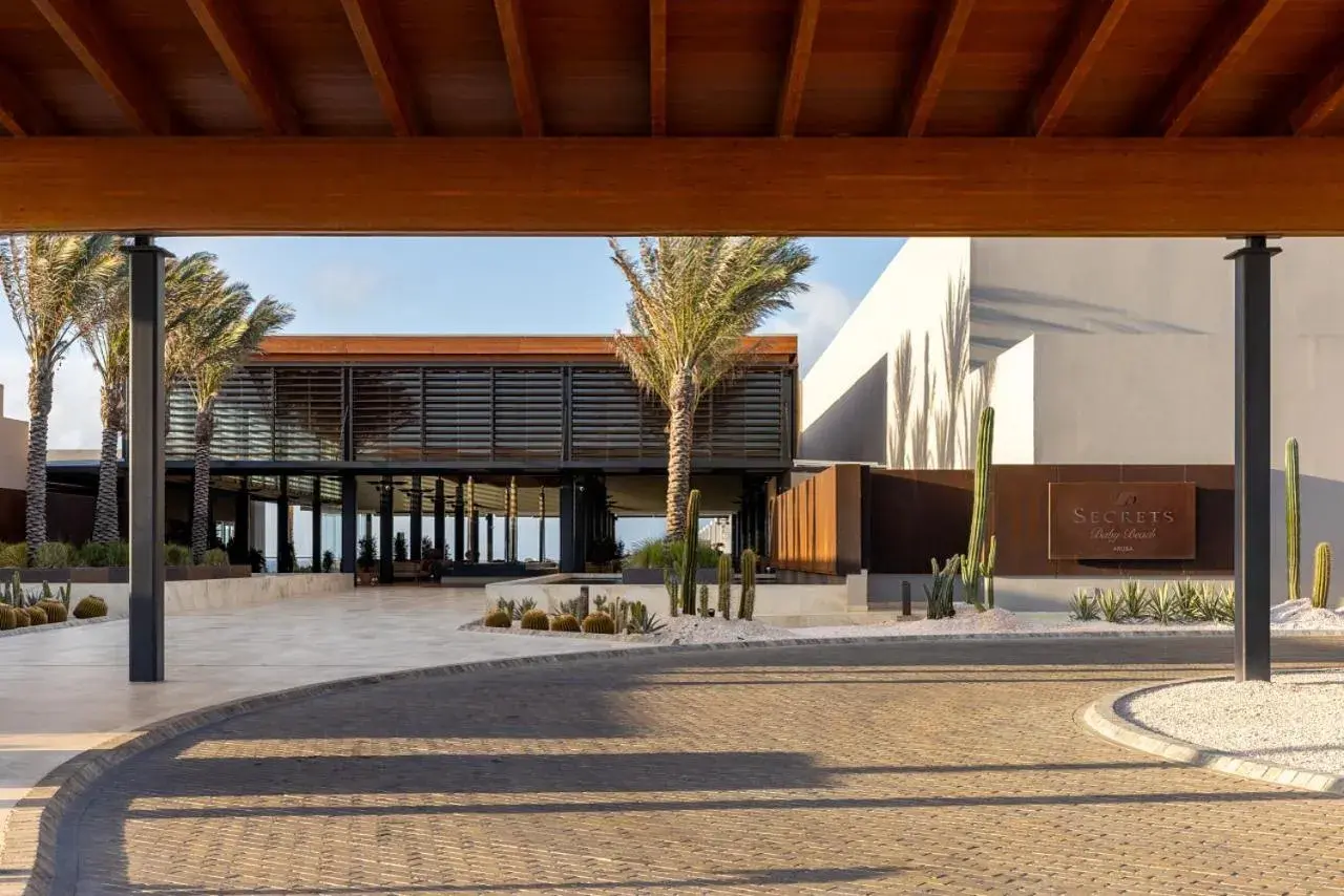 Facade/entrance in Secrets Baby Beach Aruba Adults Only Facade/entrance in Secrets Baby Beach Aruba Adults Only