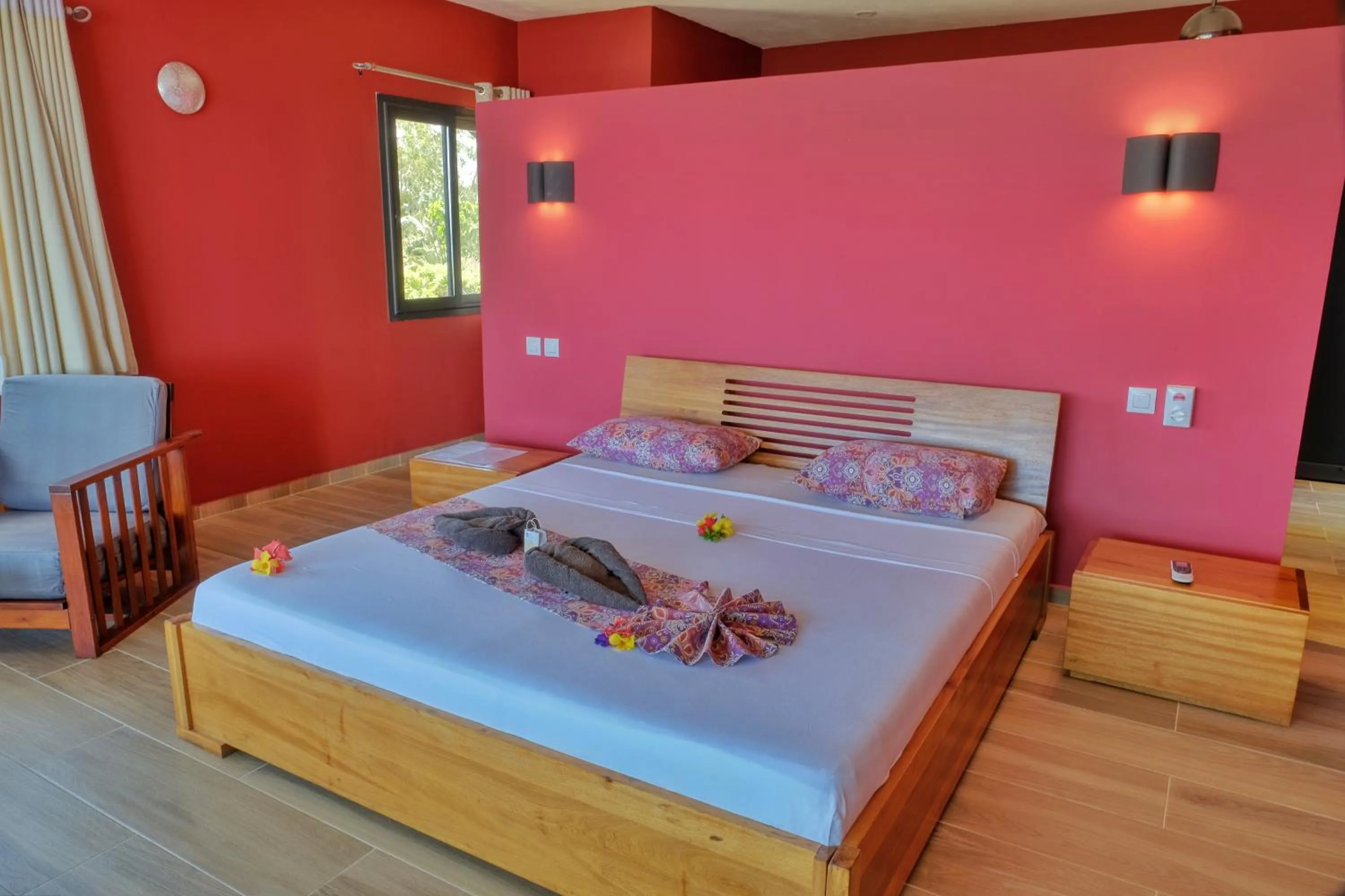 Bed in Hôtel Villa Les Orchidées