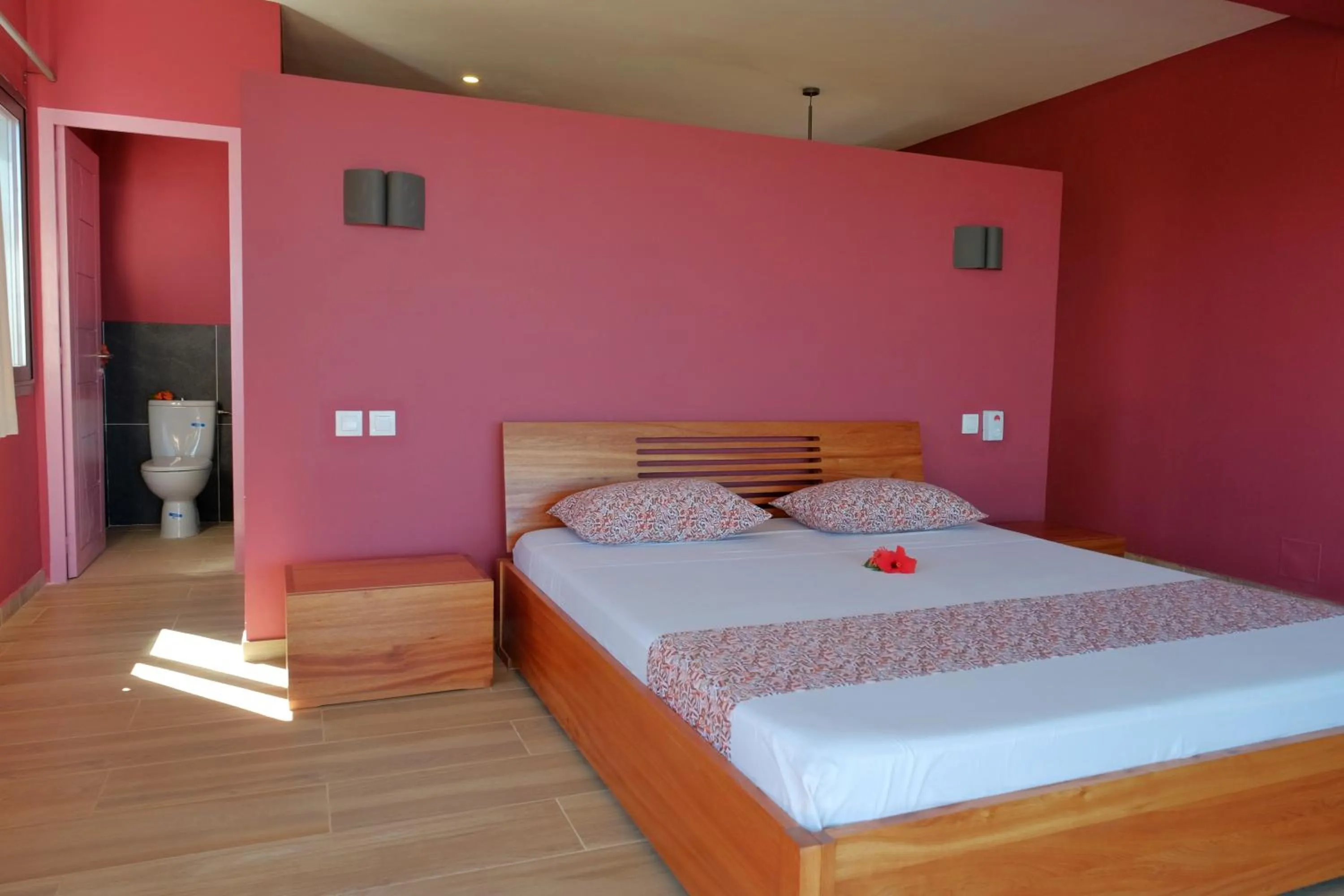 Bed in Hôtel Villa Les Orchidées
