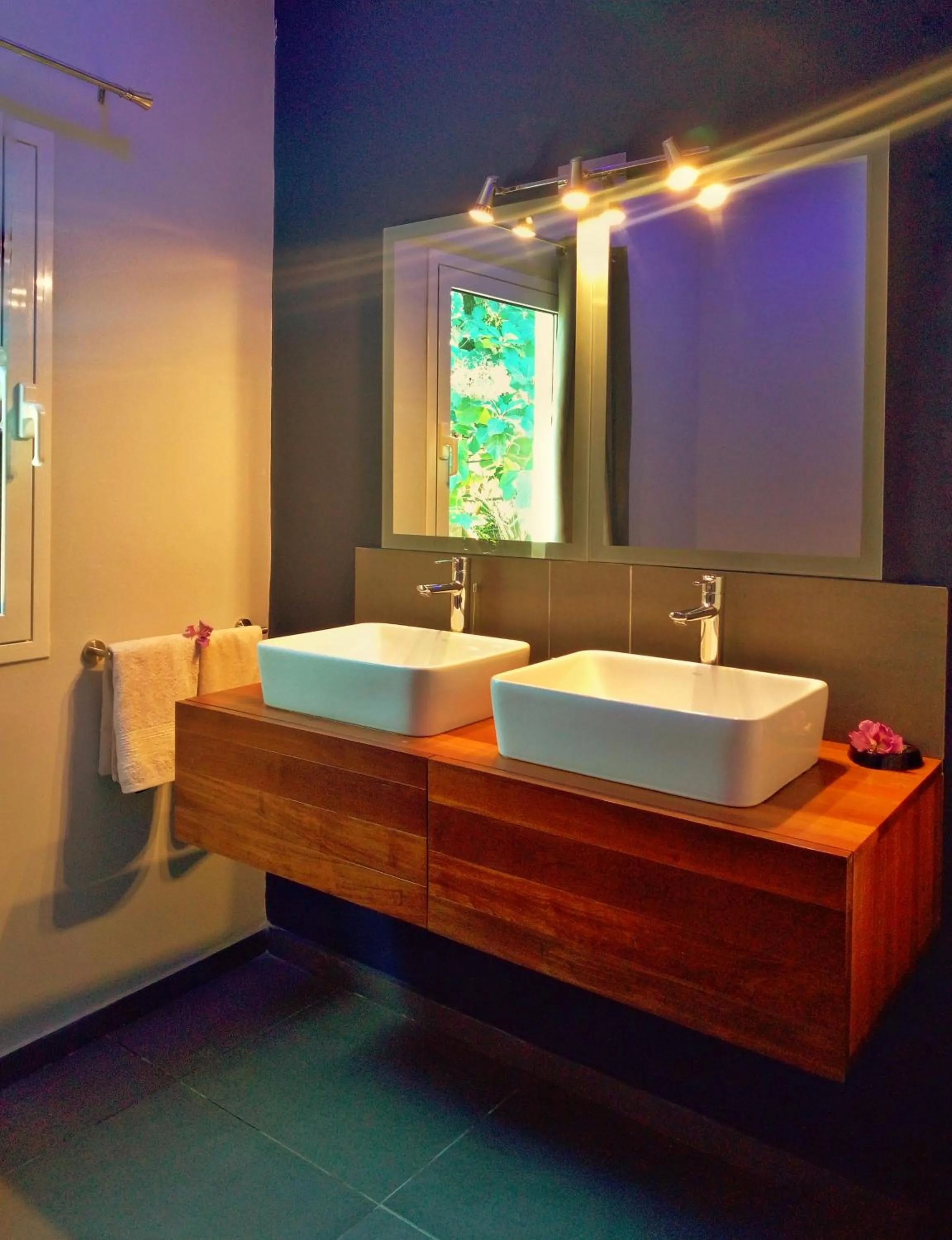 Shower in Hôtel Villa Les Orchidées