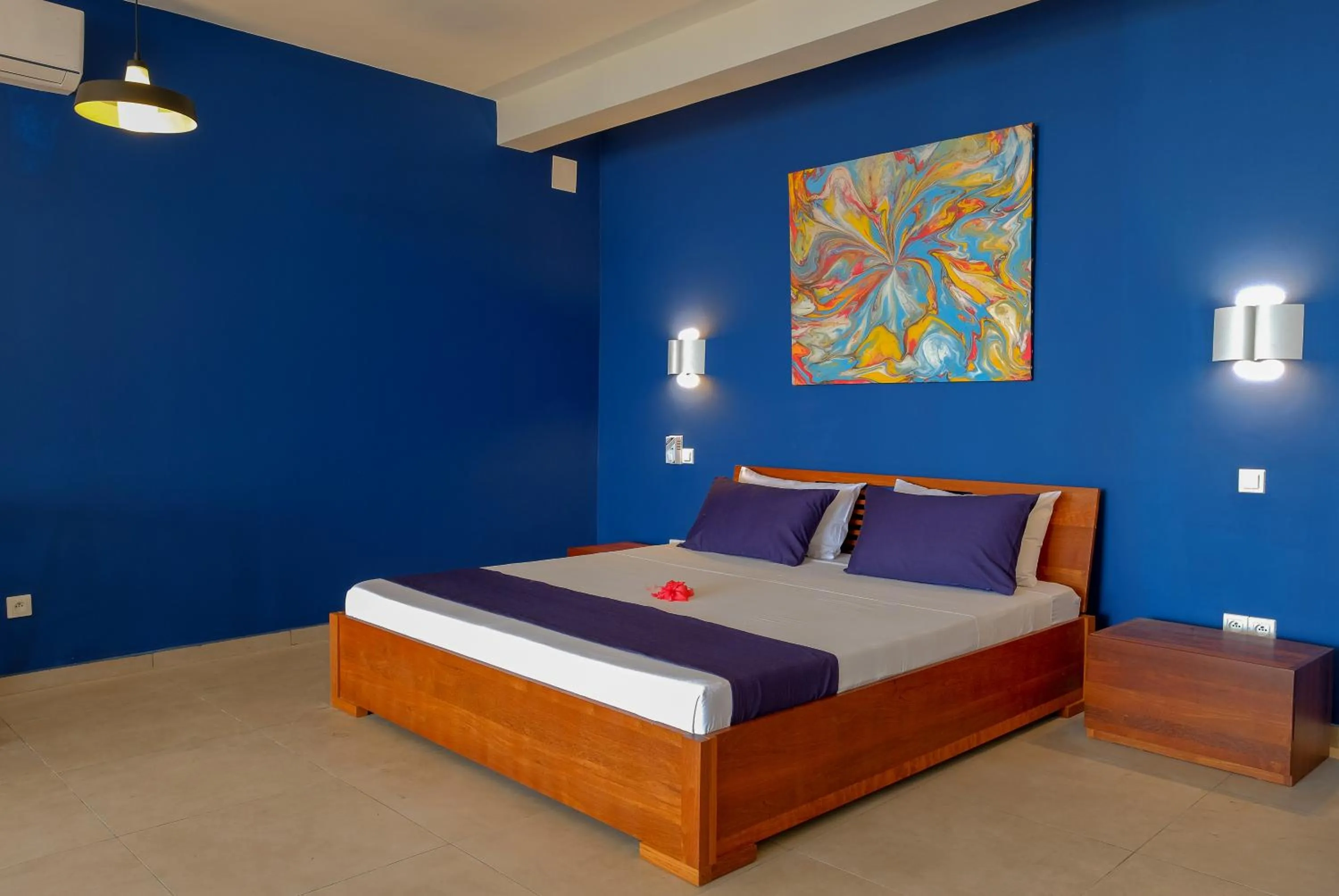 Bed in Hôtel Villa Les Orchidées