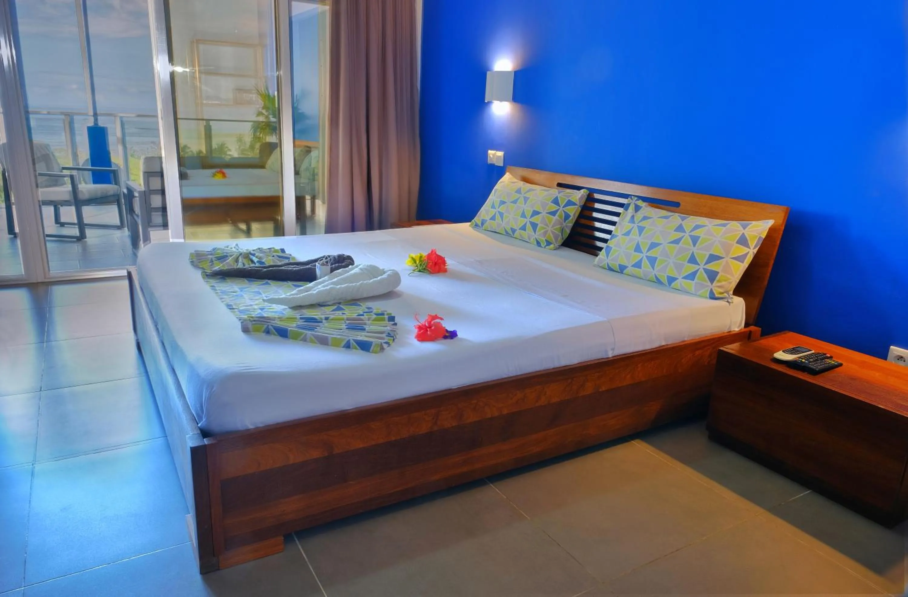 Bed in Hôtel Villa Les Orchidées