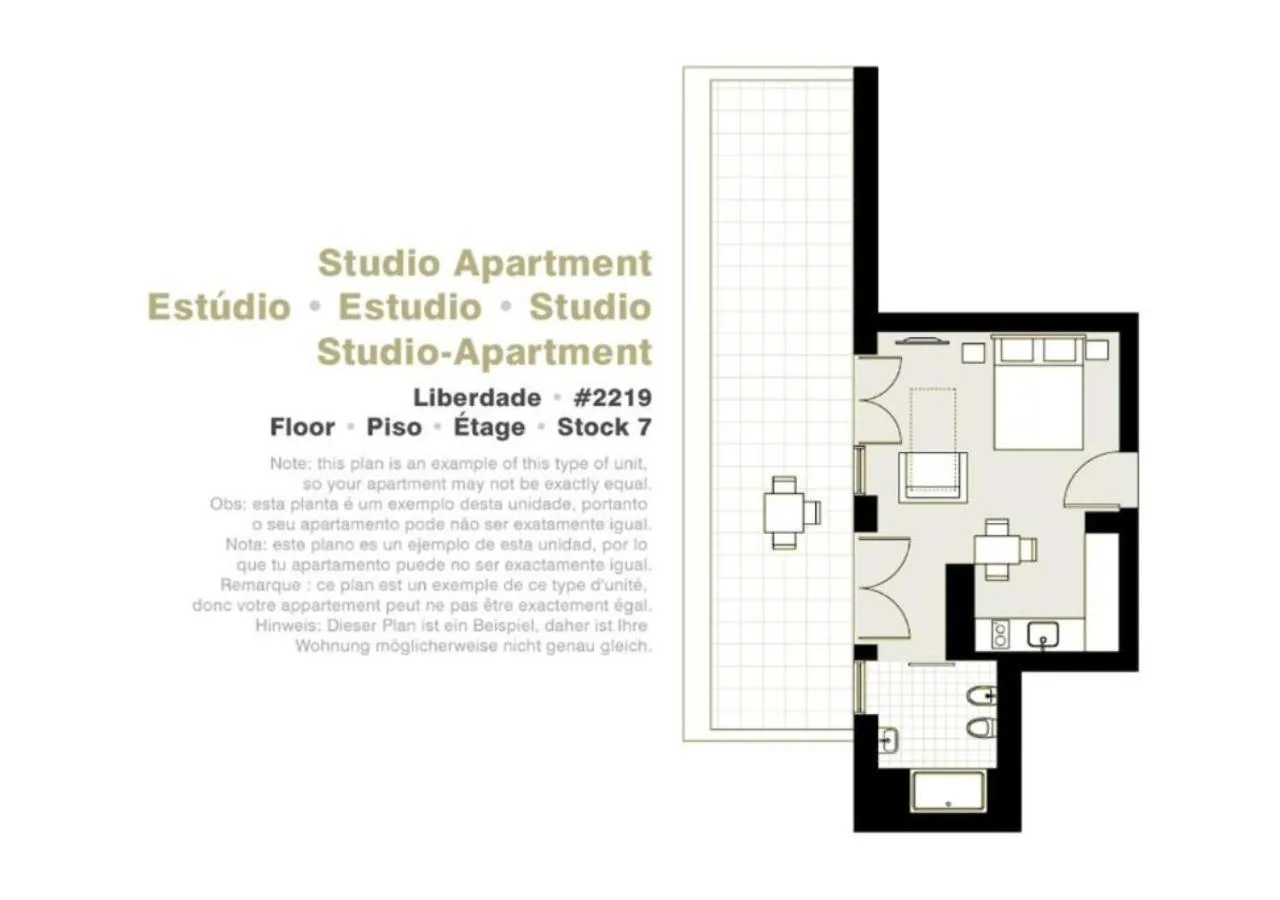Floor plan in Lisbon Serviced Apartments - Liberdade