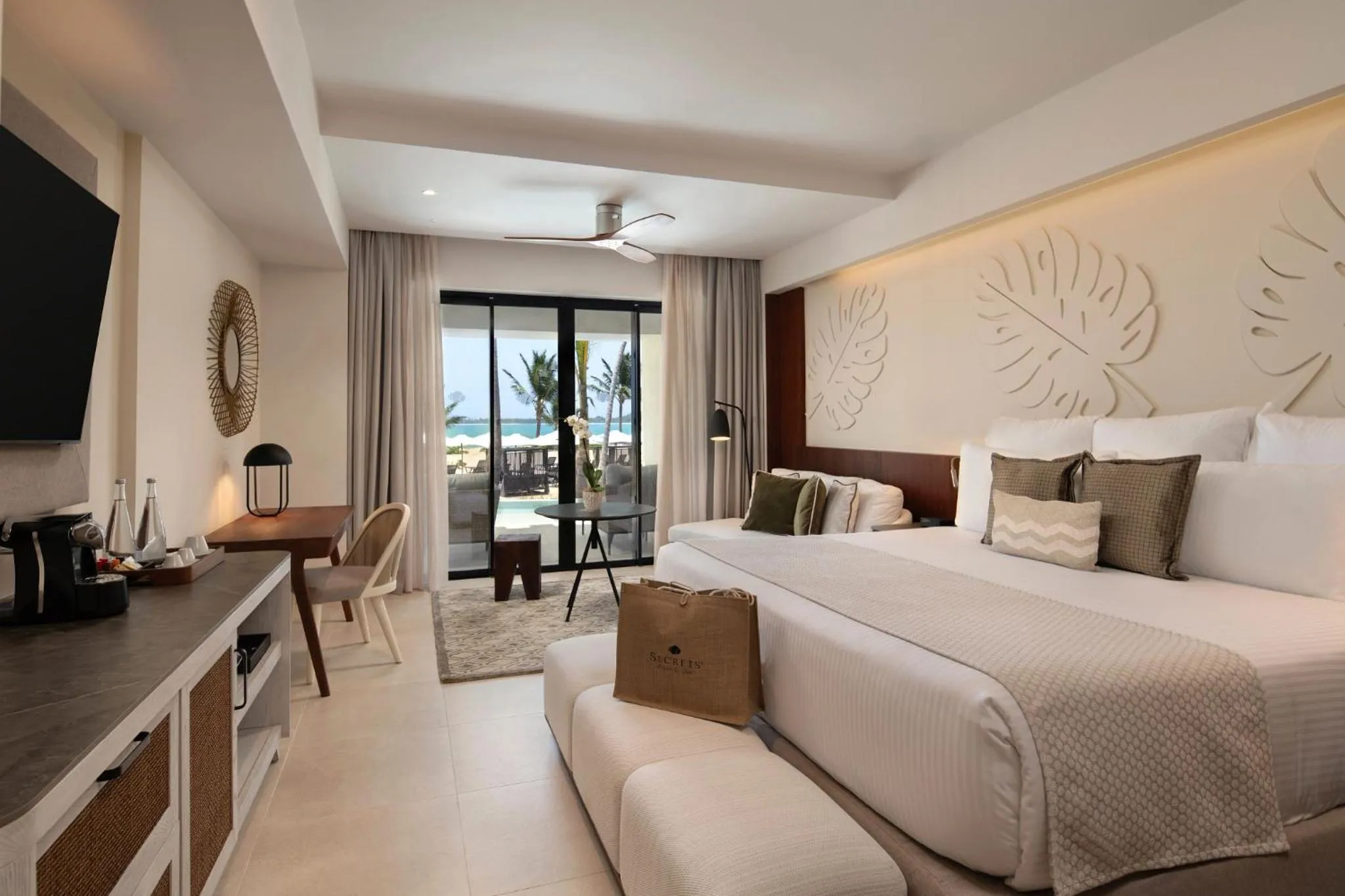 Bed in Secrets Playa Esmeralda Resort & Spa - All Inclusive