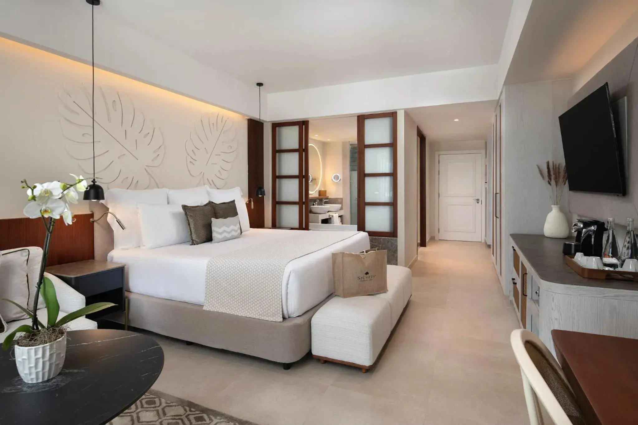 Bed in Secrets Playa Esmeralda Resort & Spa - All Inclusive Bed in Secrets Playa Esmeralda Resort & Spa - All Inclusive