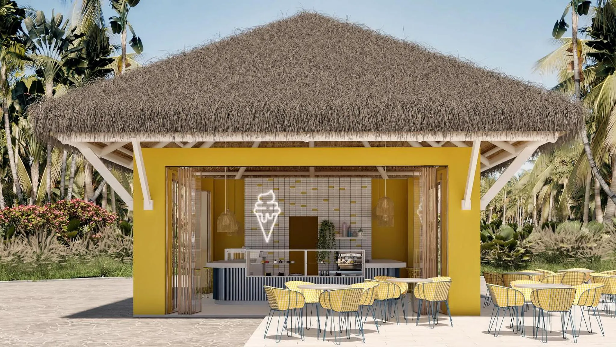 Patio in Dreams Playa Esmeralda Resort & Spa - All Inclusive