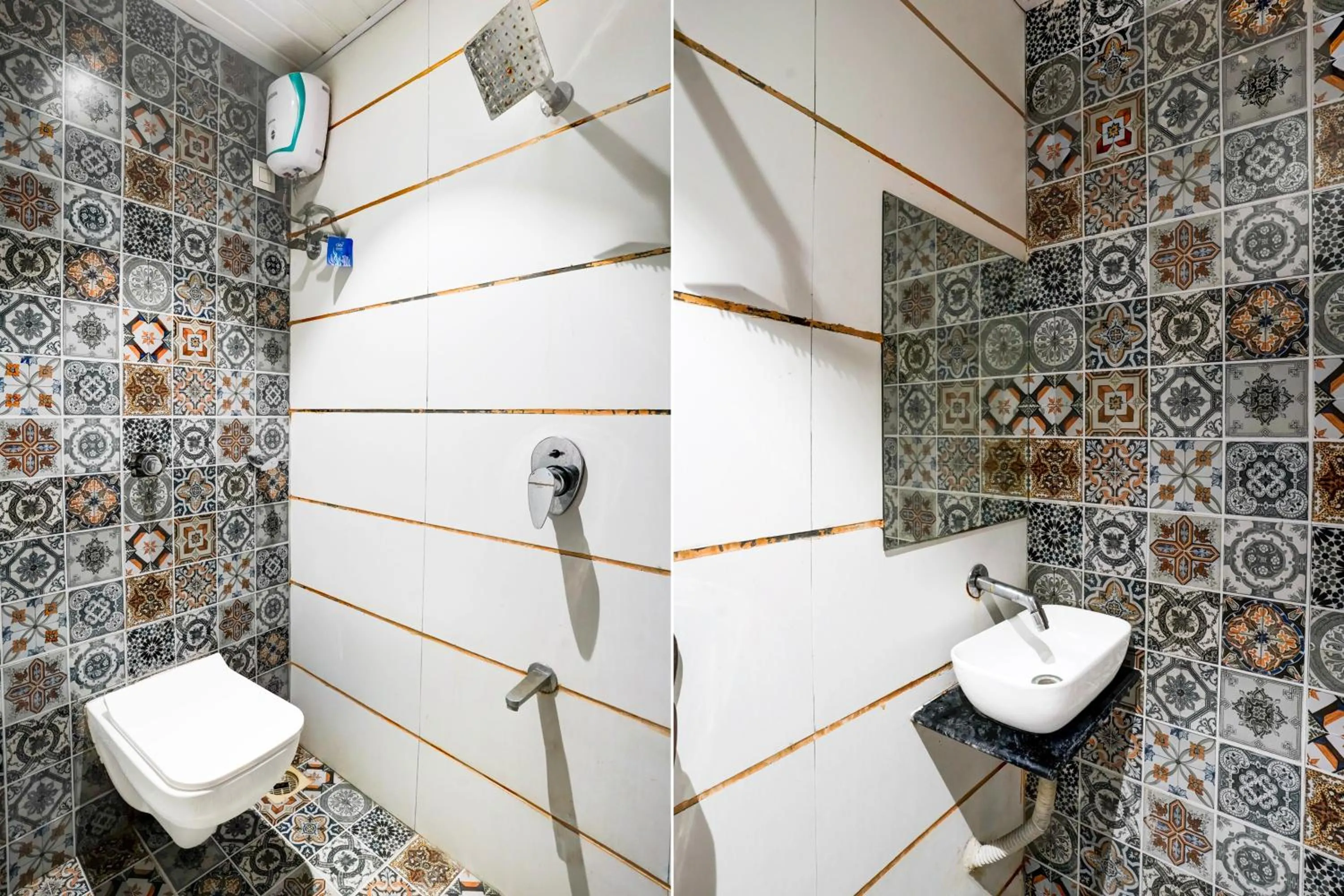 Bathroom in Hotel O Shiv Sai Residency Lodging & Boarding