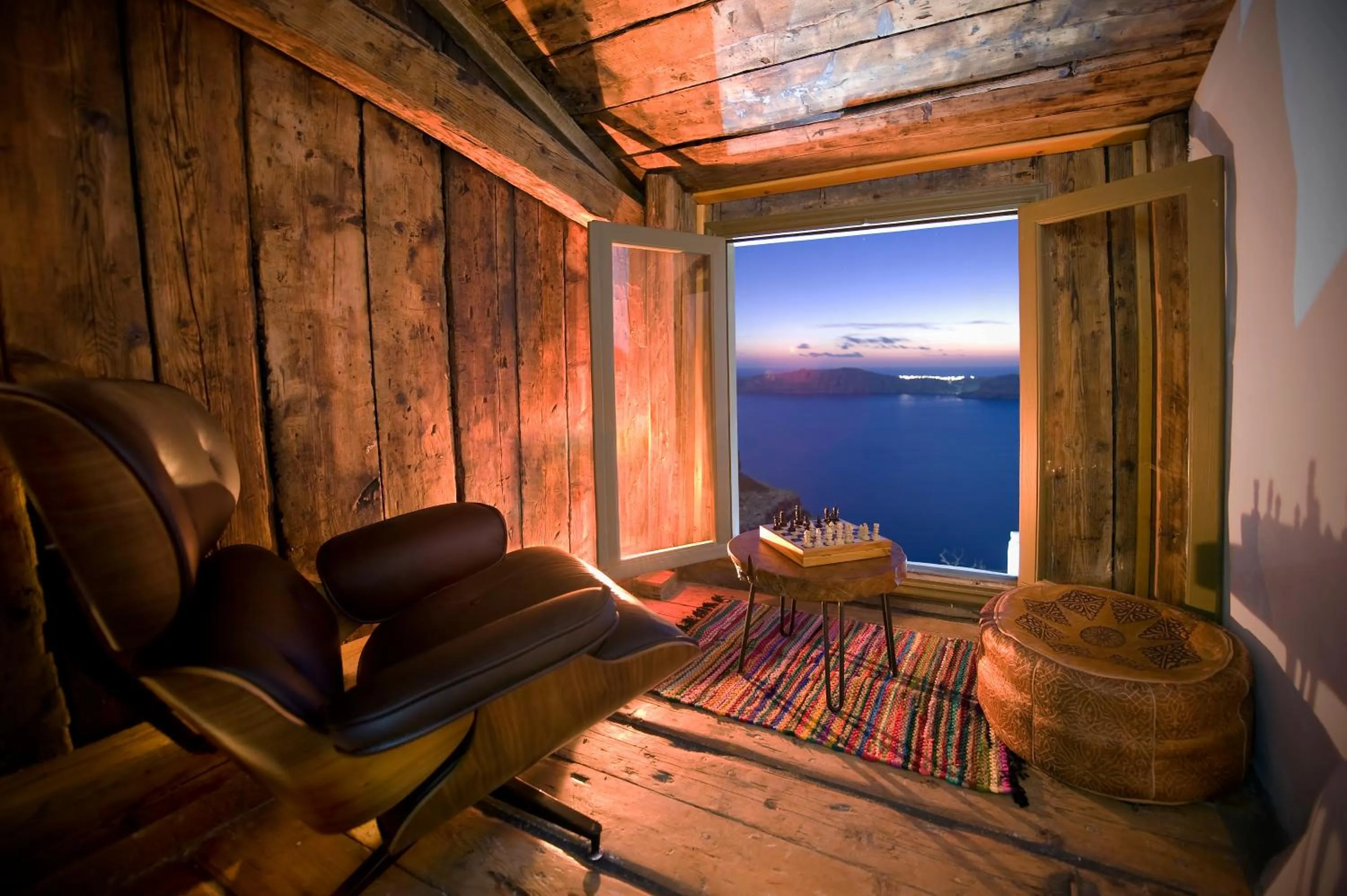 Seating area in Sophia Luxury Suites