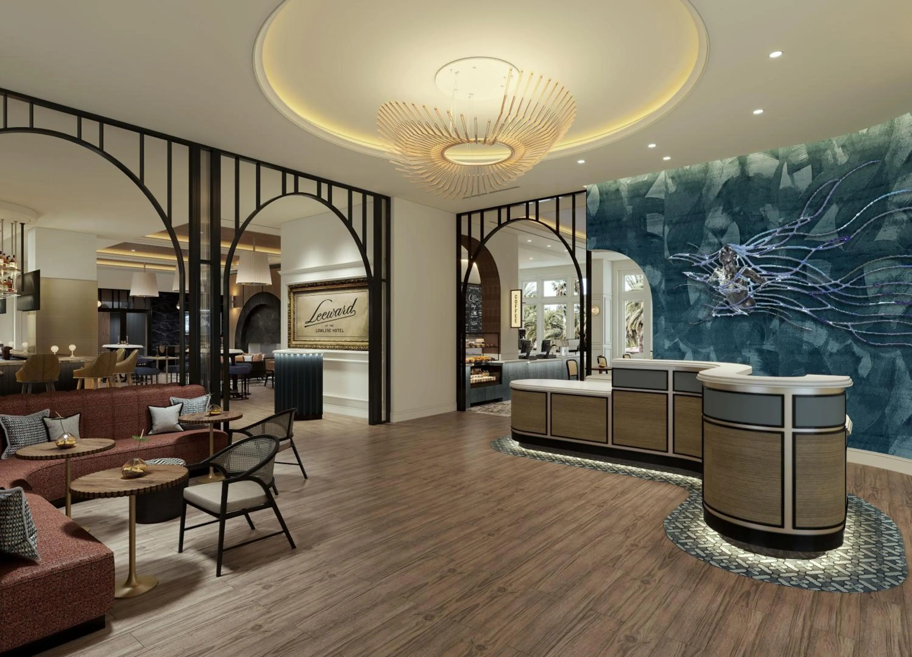 Lobby or reception in The Lowline Hotel, part of JdV by Hyatt