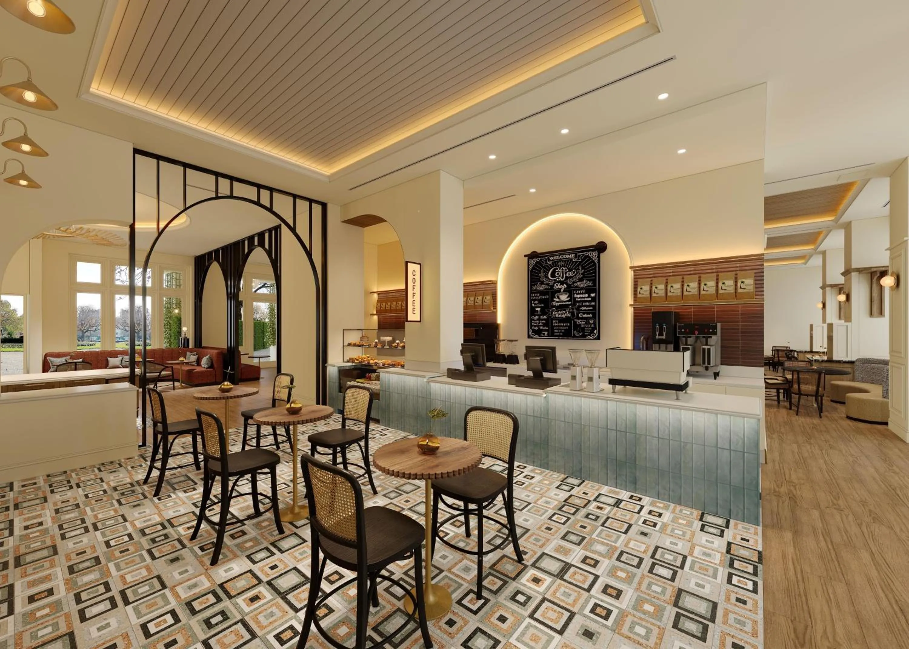 Lobby or reception in The Lowline Hotel, part of JdV by Hyatt