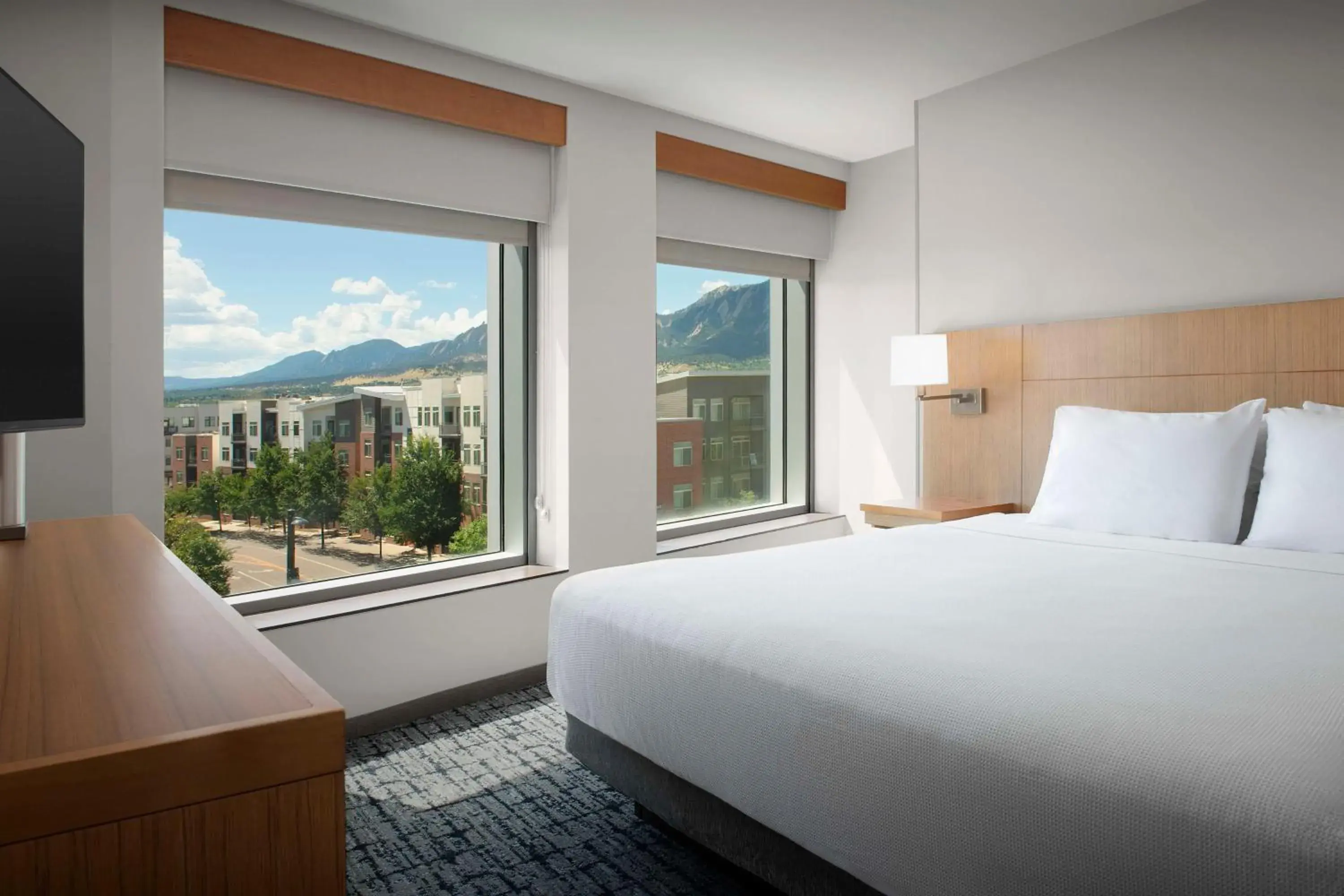 View (from property/room), Bed in Hyatt Place Boulder Pearl Street - Newly Renovated View (from property/room), Bed in Hyatt Place Boulder Pearl Street - Newly Renovated