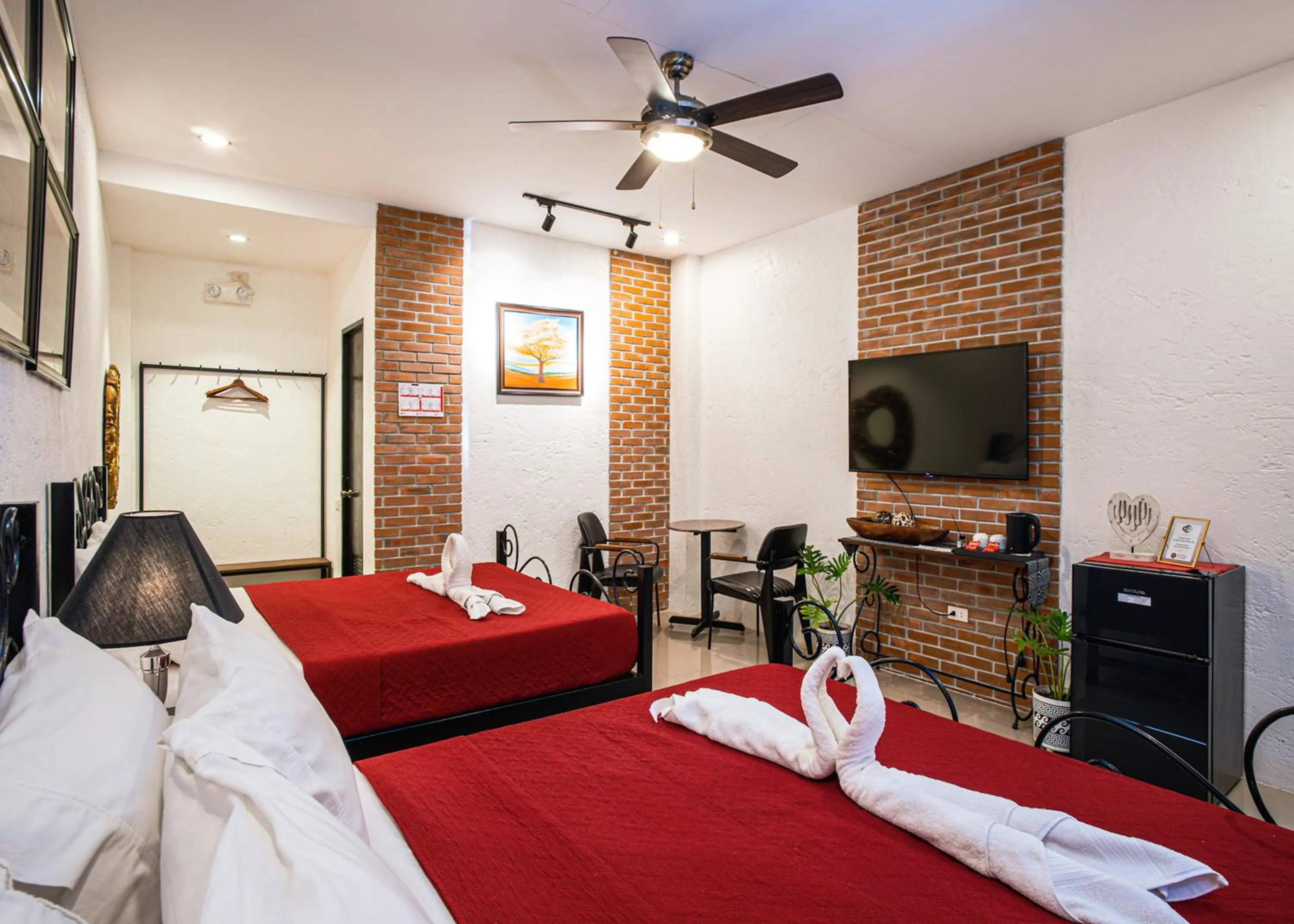 Bed in Ilocos Urban Wave Resort