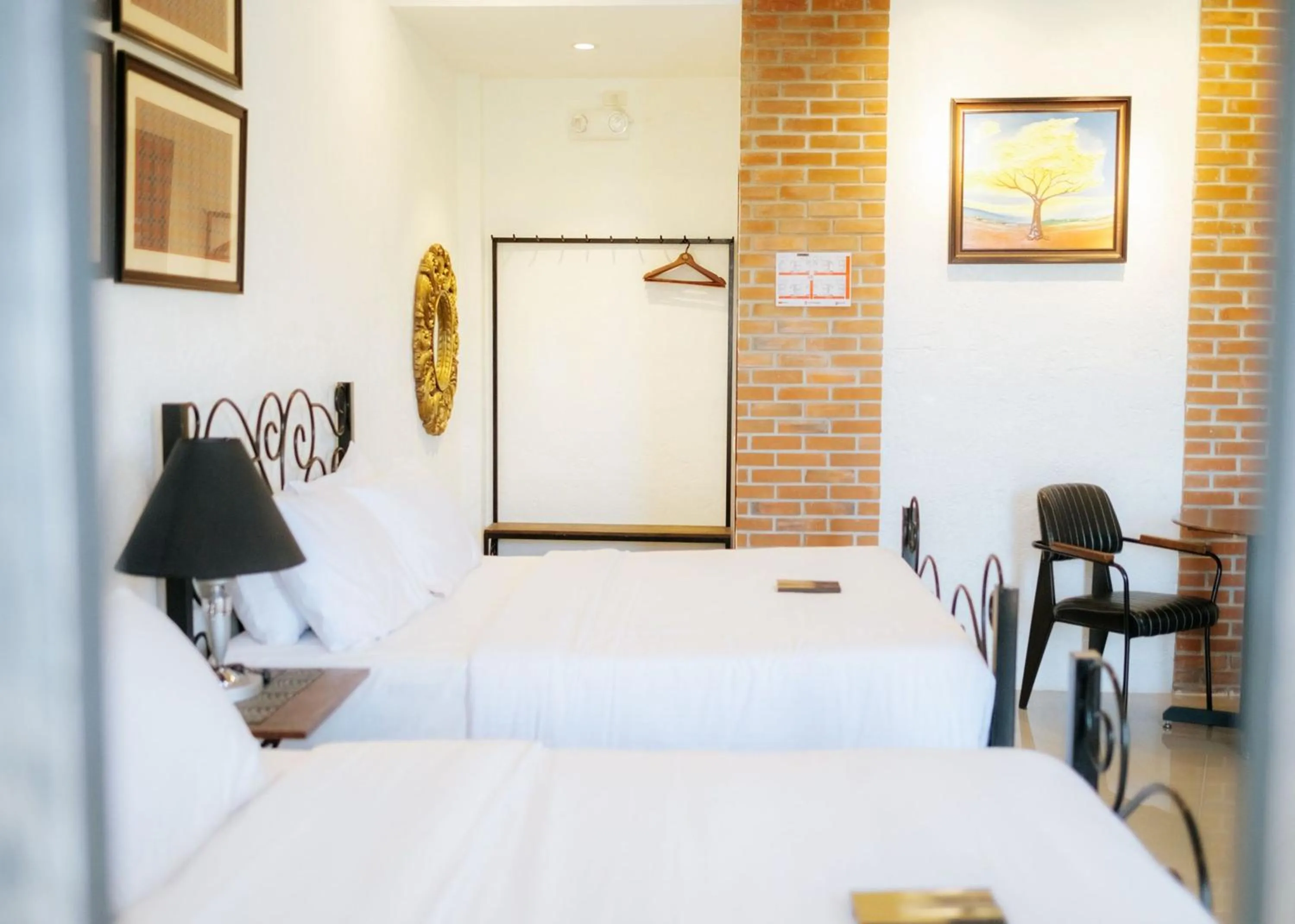 Bed in Ilocos Urban Wave Resort