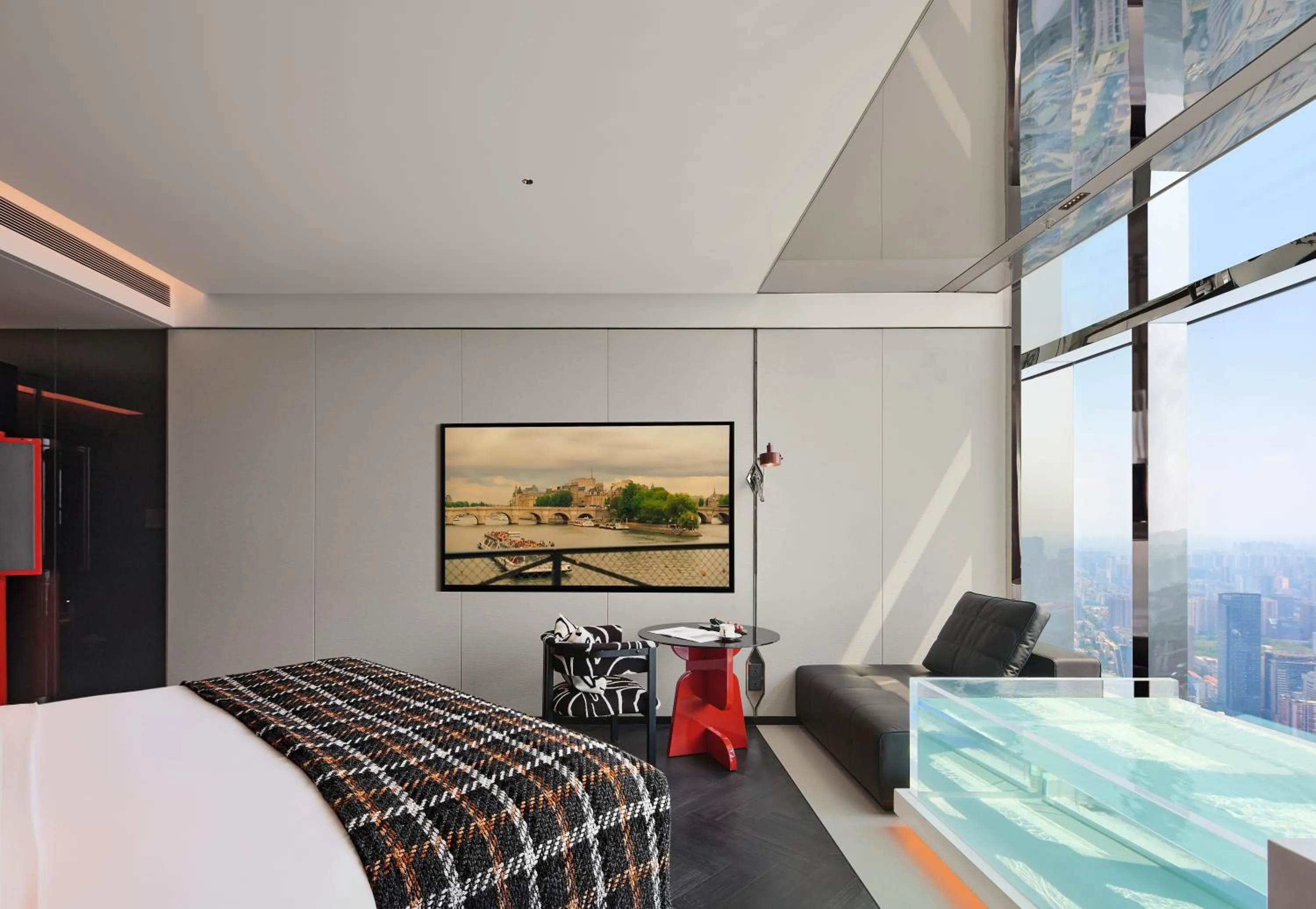 Property building, Bed in ISEYA Panoramic Hotel Changsha Wuyi Square Flagship