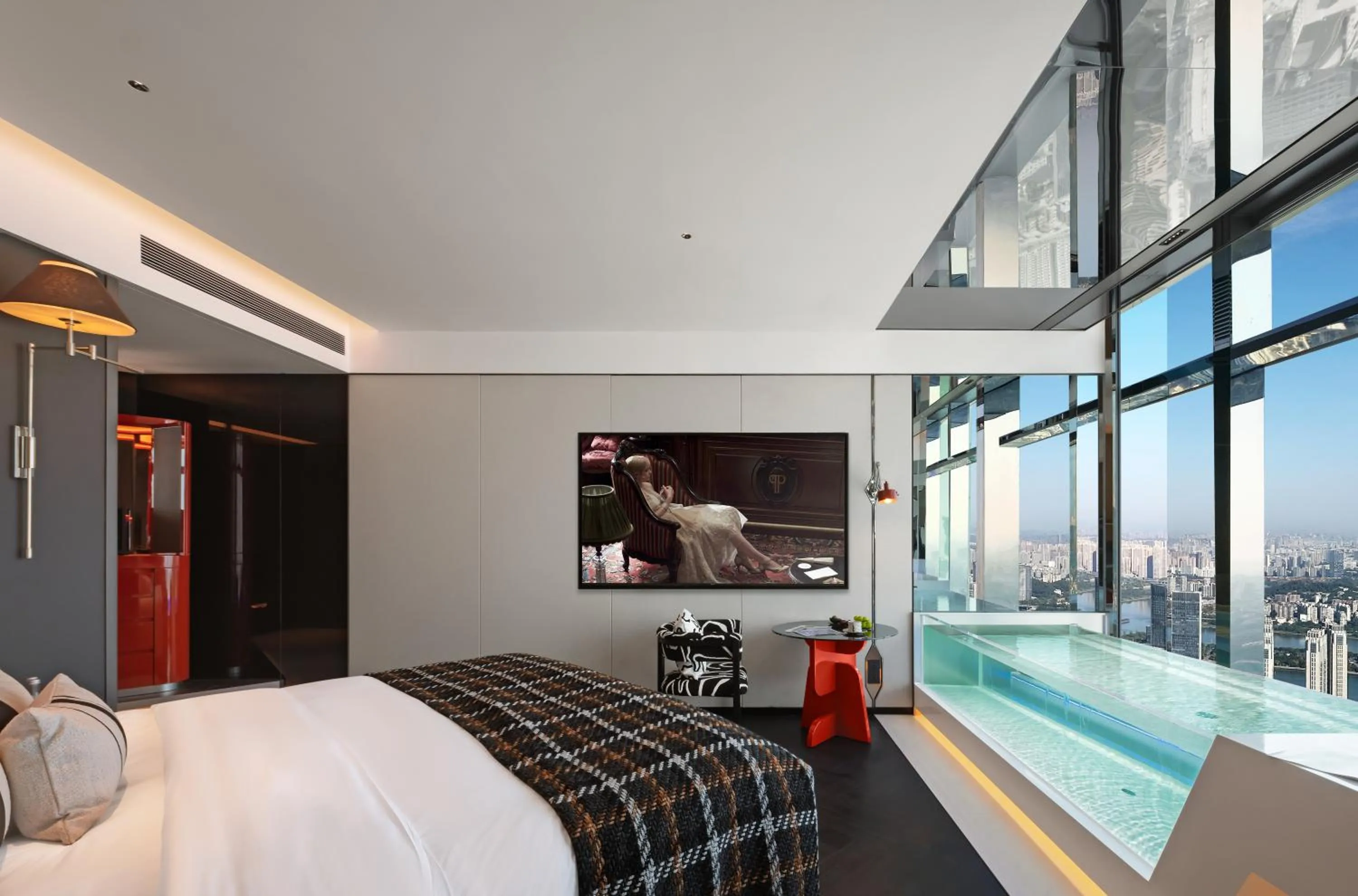 Bed in ISEYA Panoramic Hotel Changsha Wuyi Square Flagship