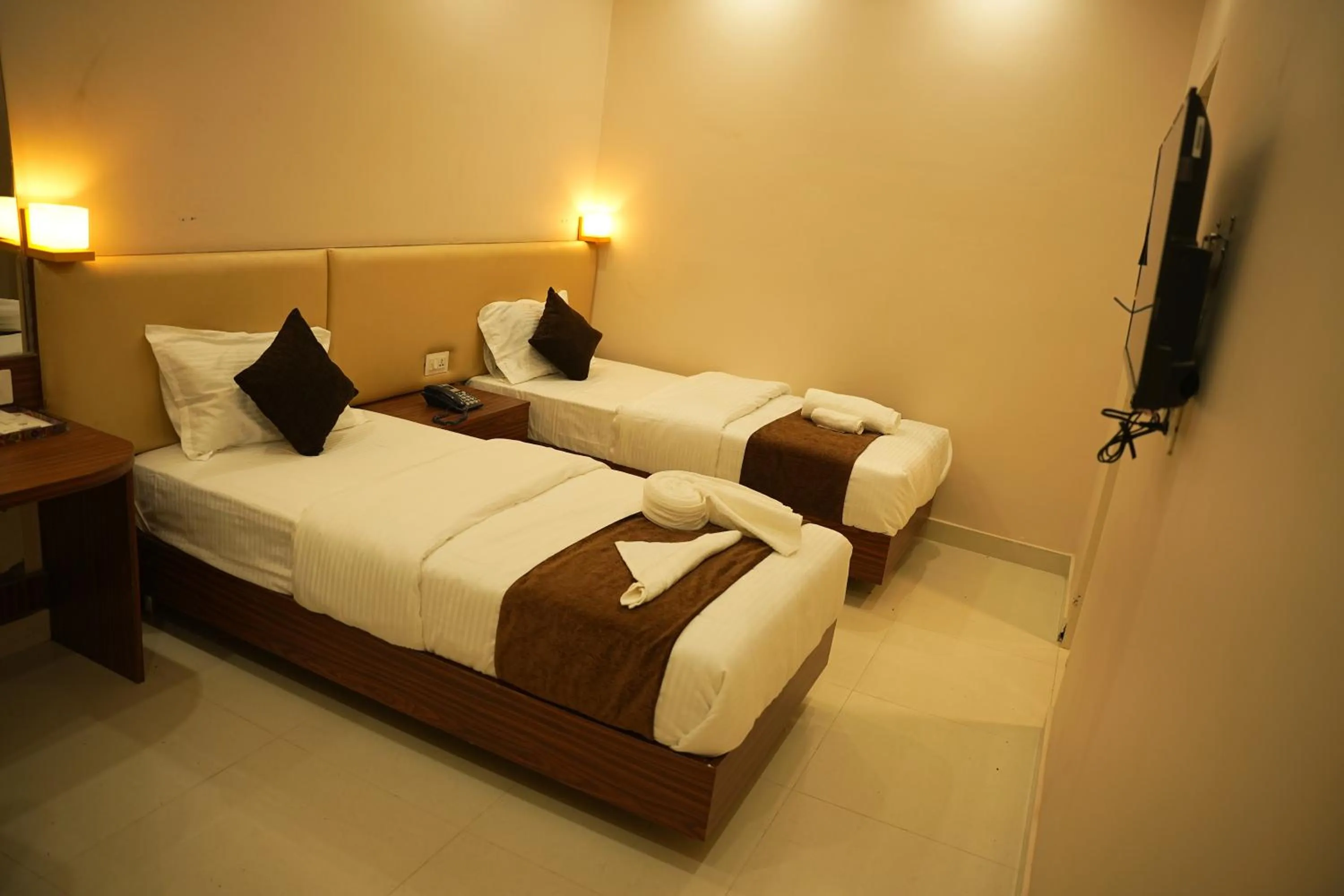 Bed in Hotel Mystic Mithila