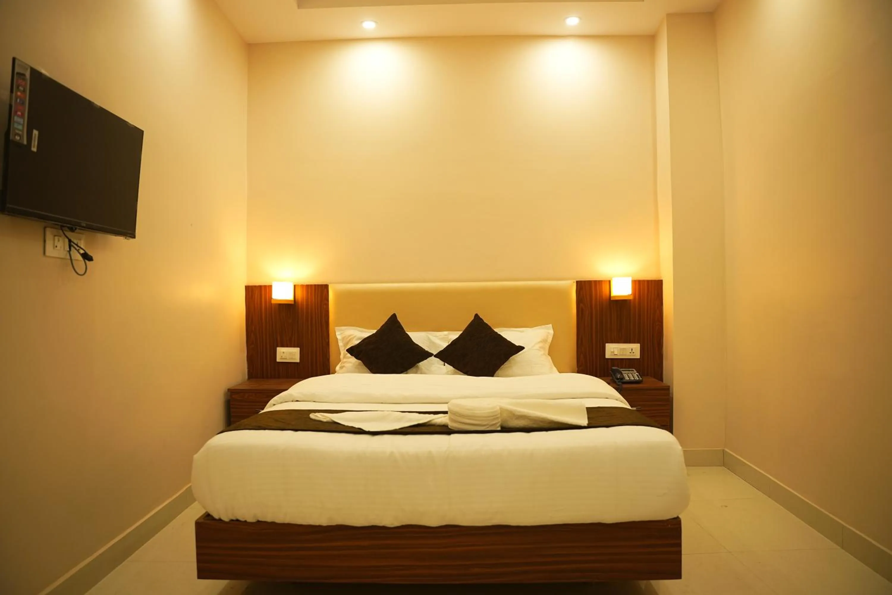 Bed in Hotel Mystic Mithila