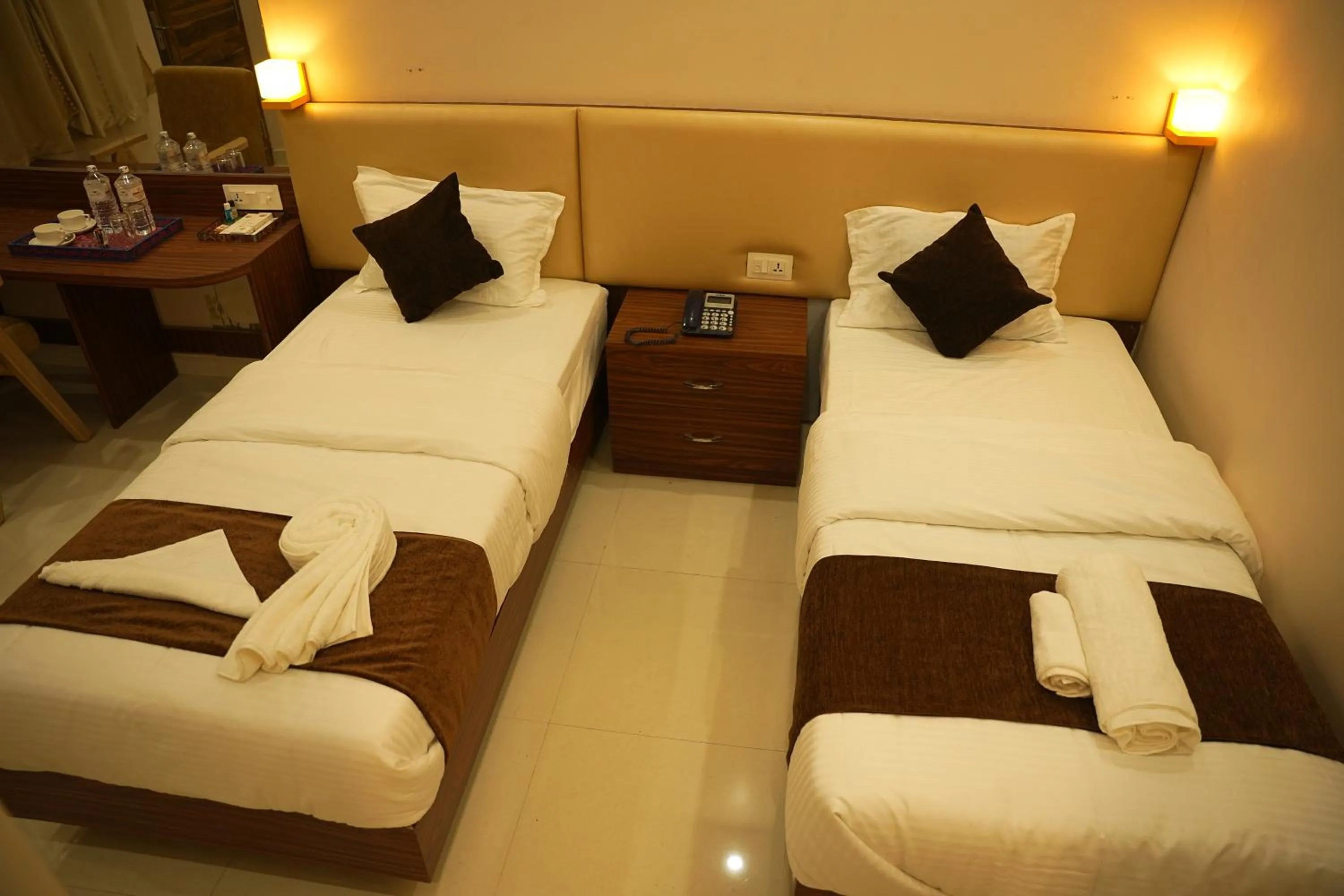 Bed in Hotel Mystic Mithila