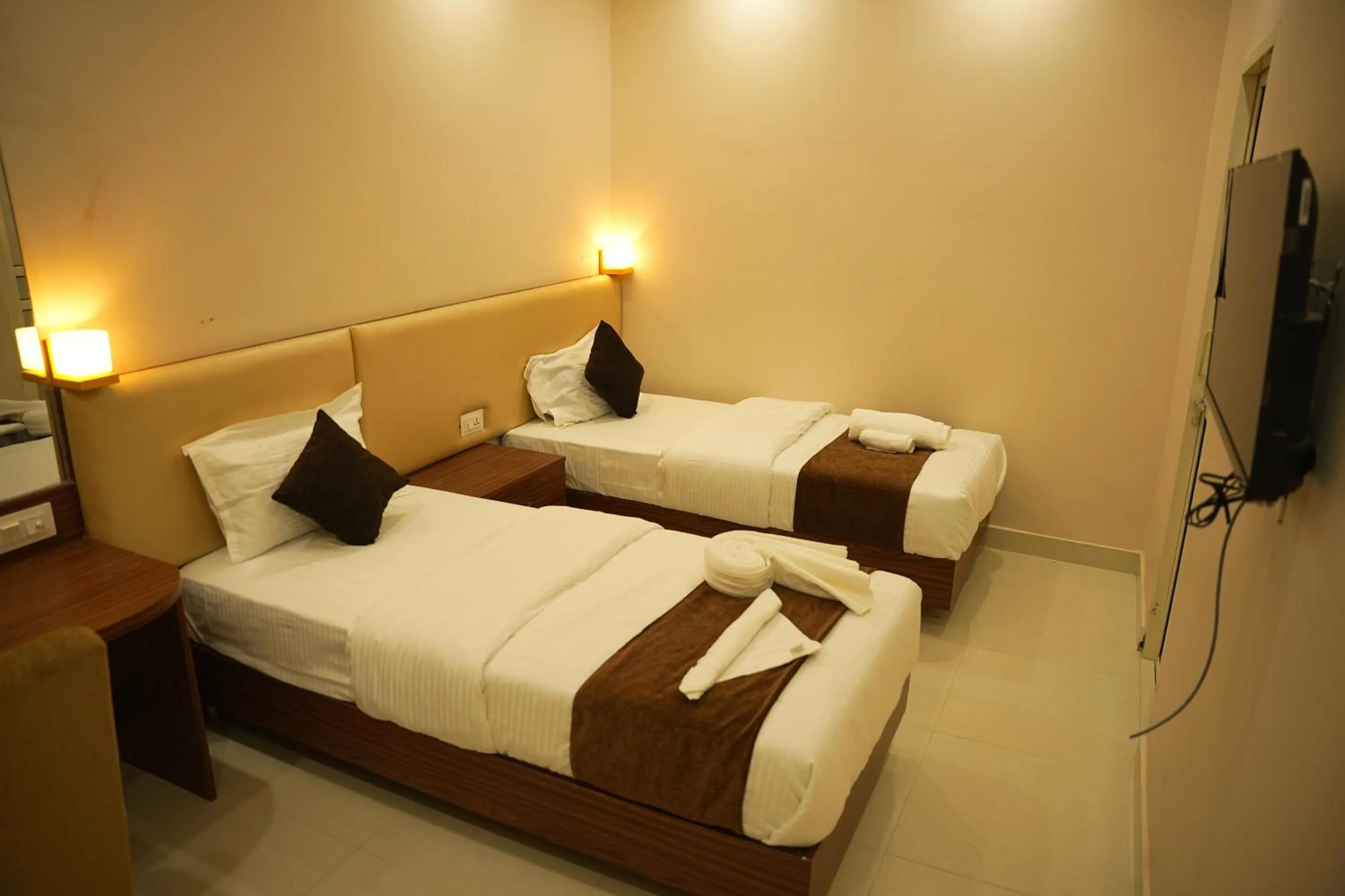 Bed in Hotel Mystic Mithila