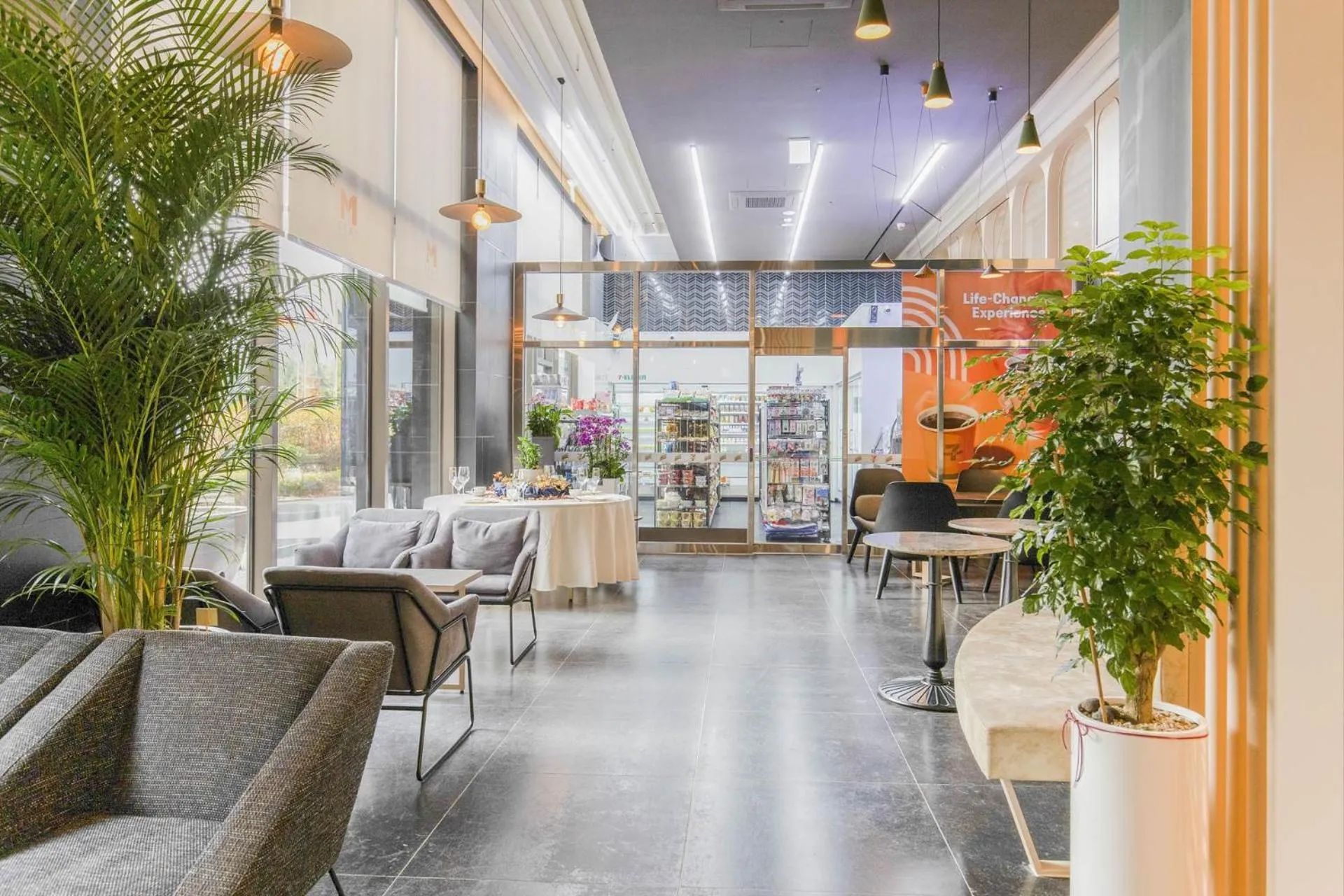 Seating area in Hotel Elora