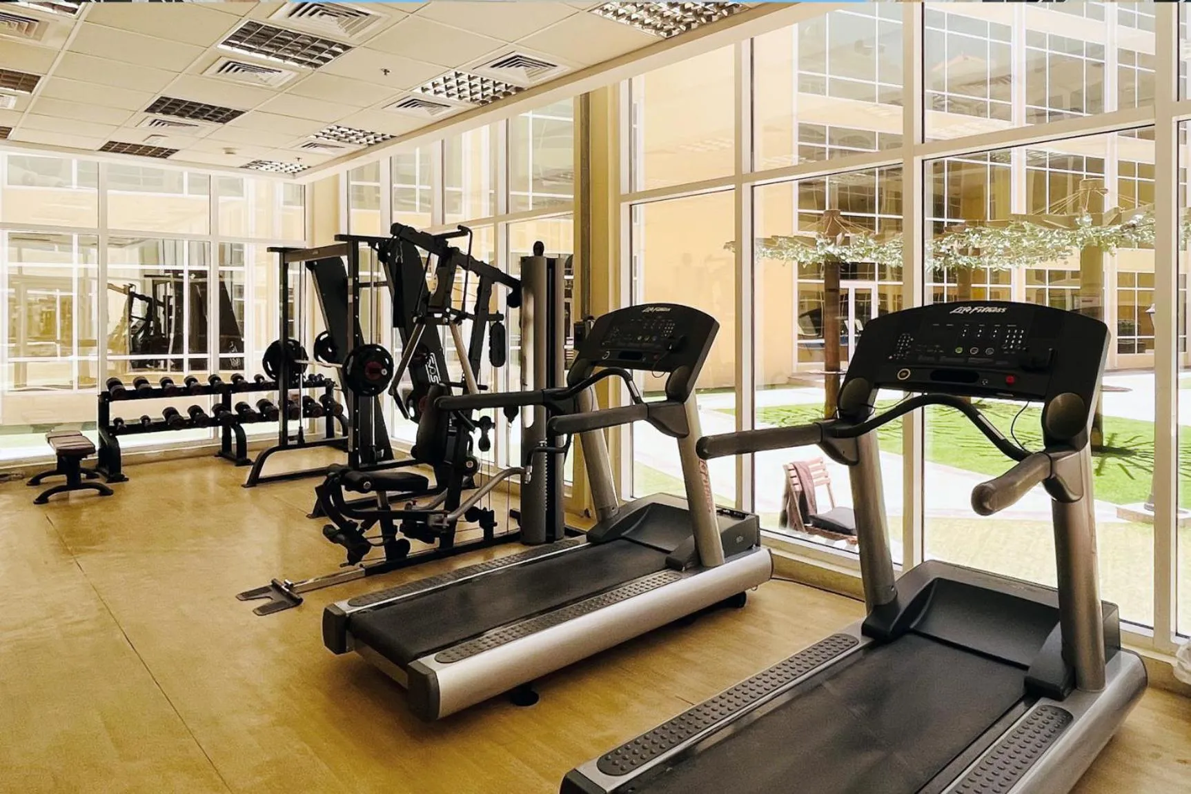 Fitness centre/facilities in Livbnb-Spacious JVC Studio, Near Dining and Shops