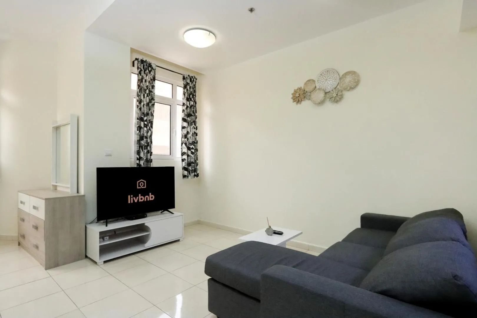 TV and multimedia in Livbnb-Spacious JVC Studio, Near Dining and Shops