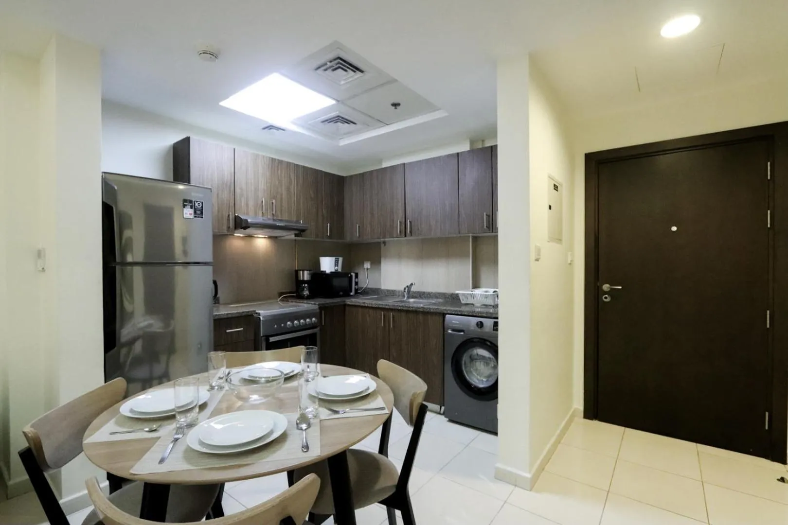 Kitchen or kitchenette in Livbnb-Spacious JVC Studio, Near Dining and Shops