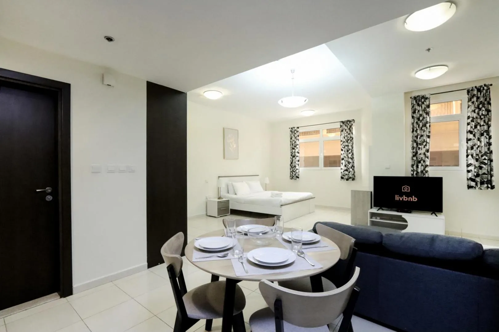 TV and multimedia in Livbnb-Spacious JVC Studio, Near Dining and Shops