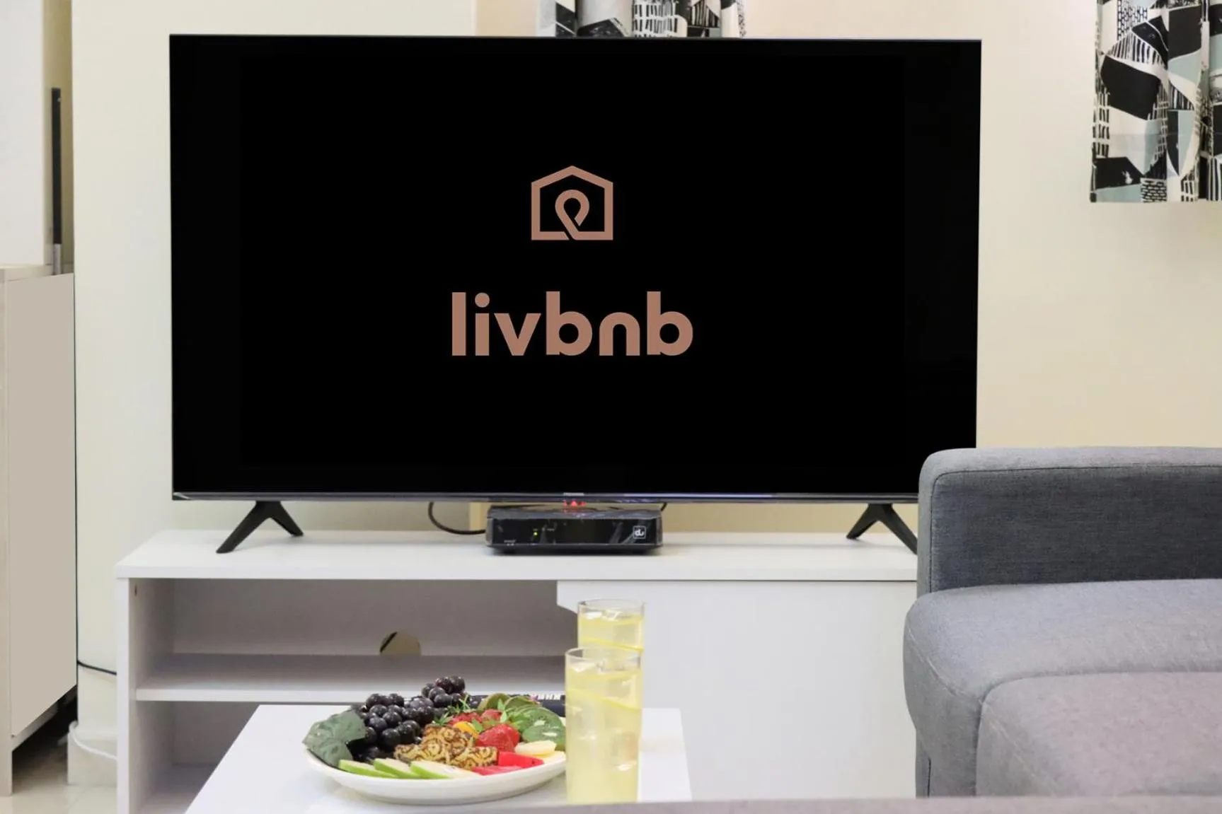 TV and multimedia in Livbnb-Spacious JVC Studio, Near Dining and Shops