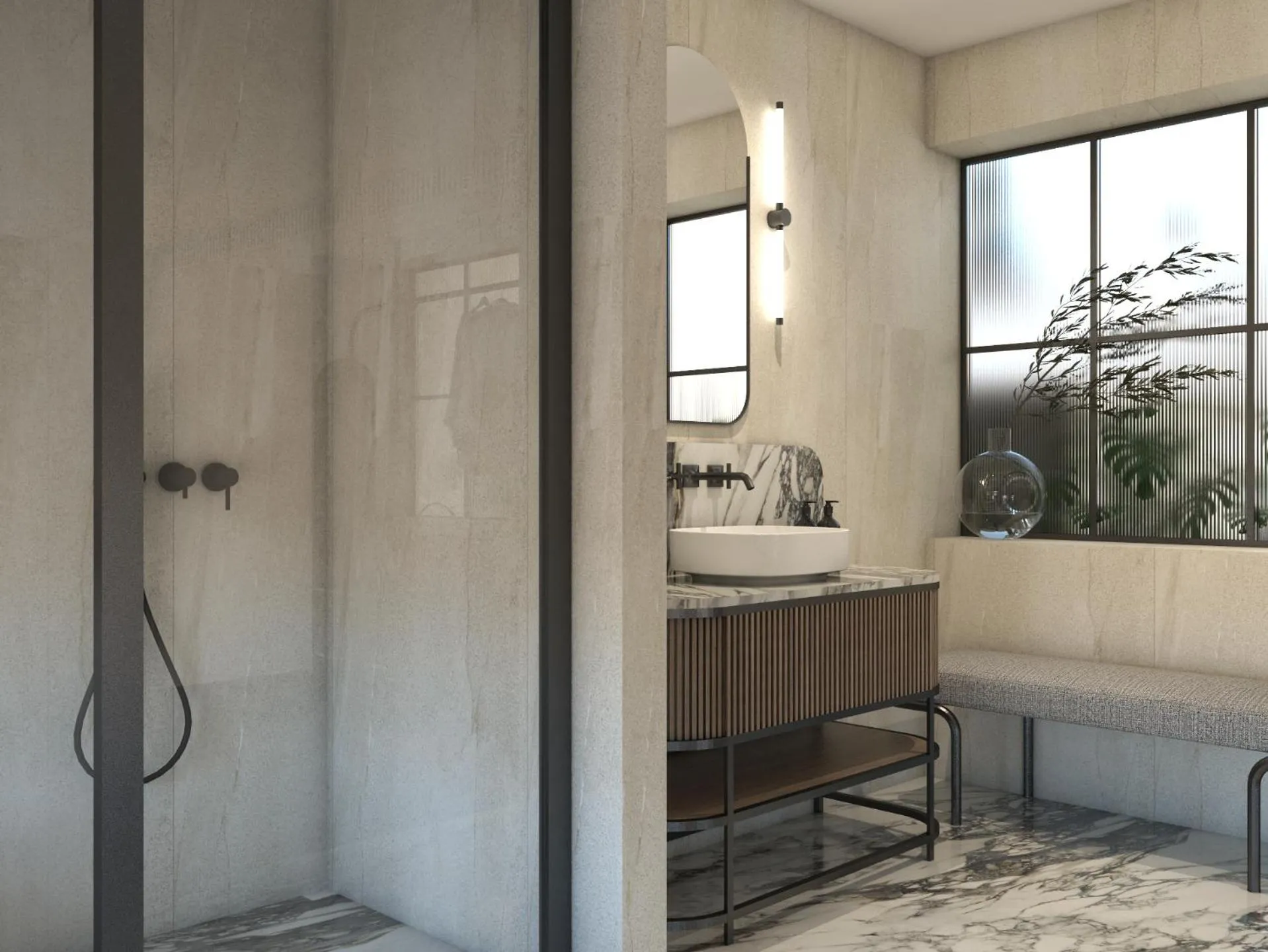 Shower in Rua Augusta