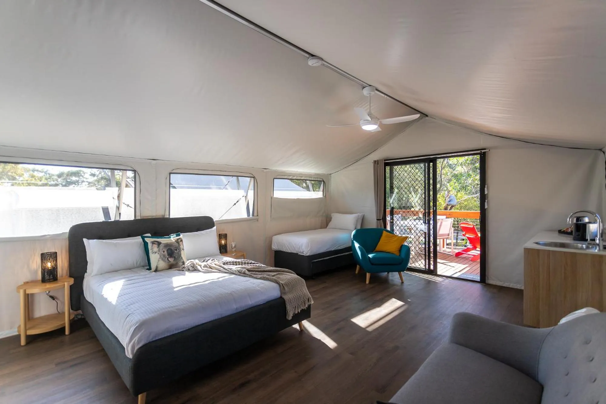 Bed in Port Stephens Koala Sanctuary