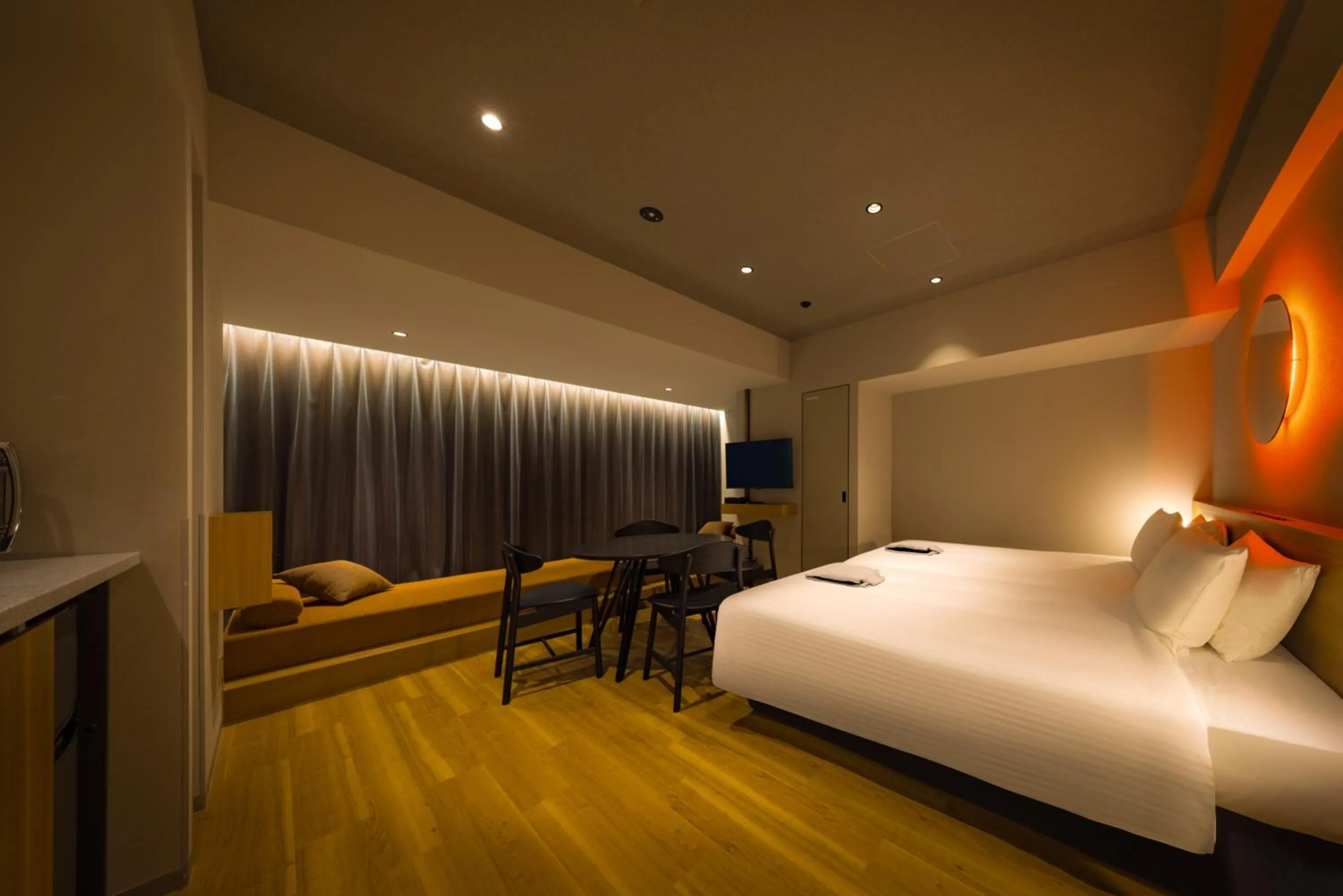 Photo of the whole room, Bed in &Here SHINJUKU