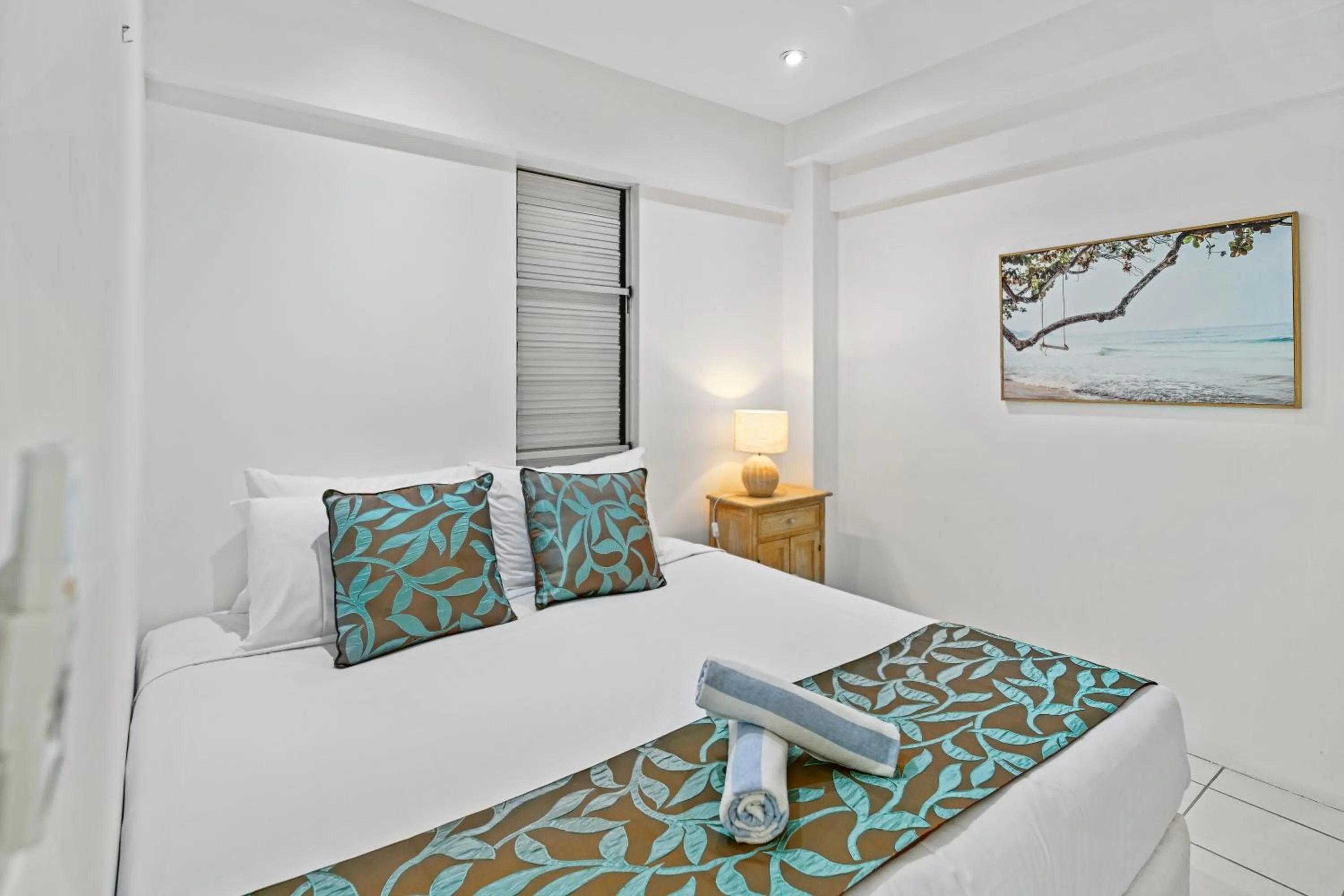 Bed in Ocean View Villas