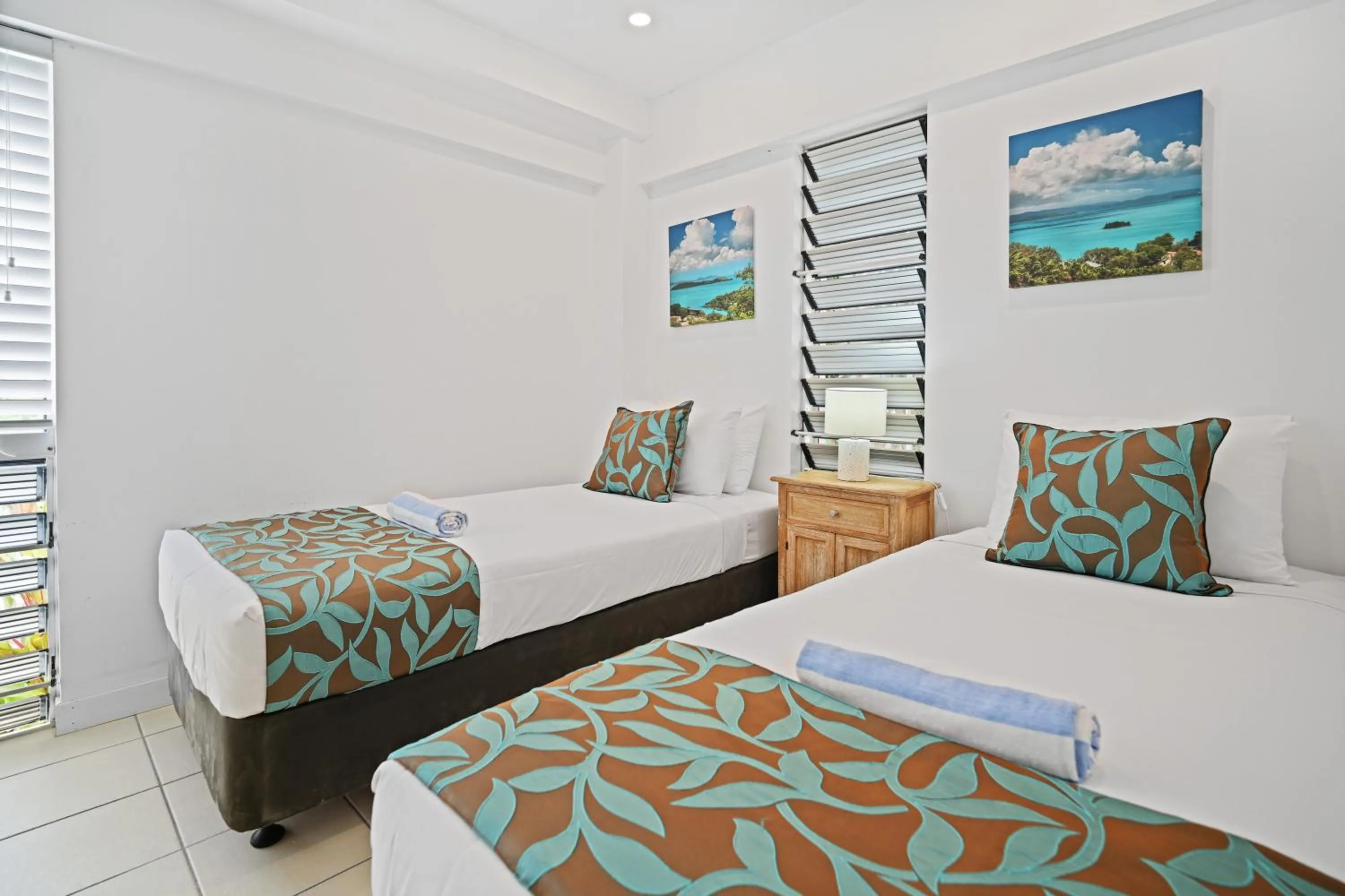 Bed in Ocean View Villas
