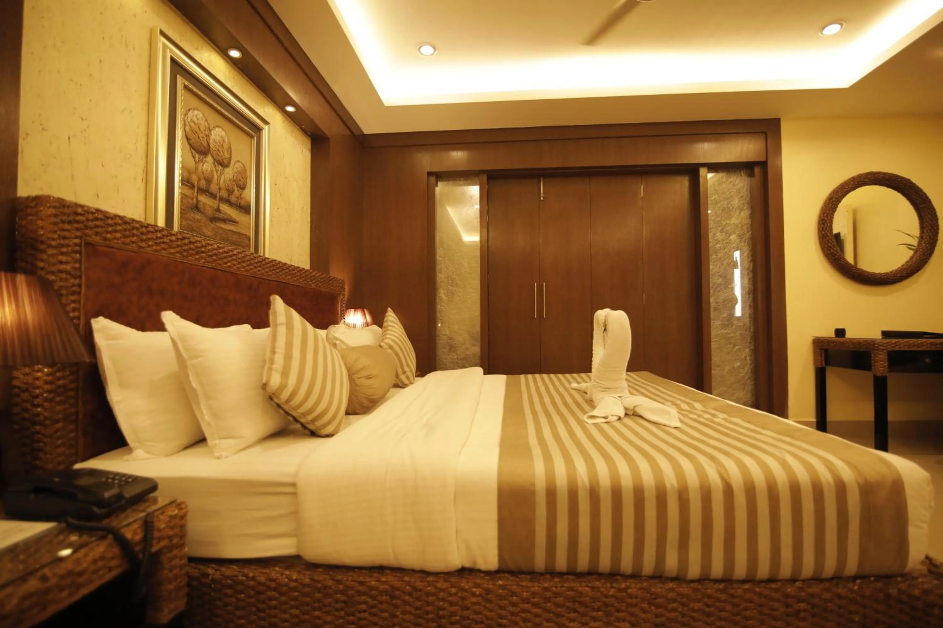 Bed in Hotel KRC Palace