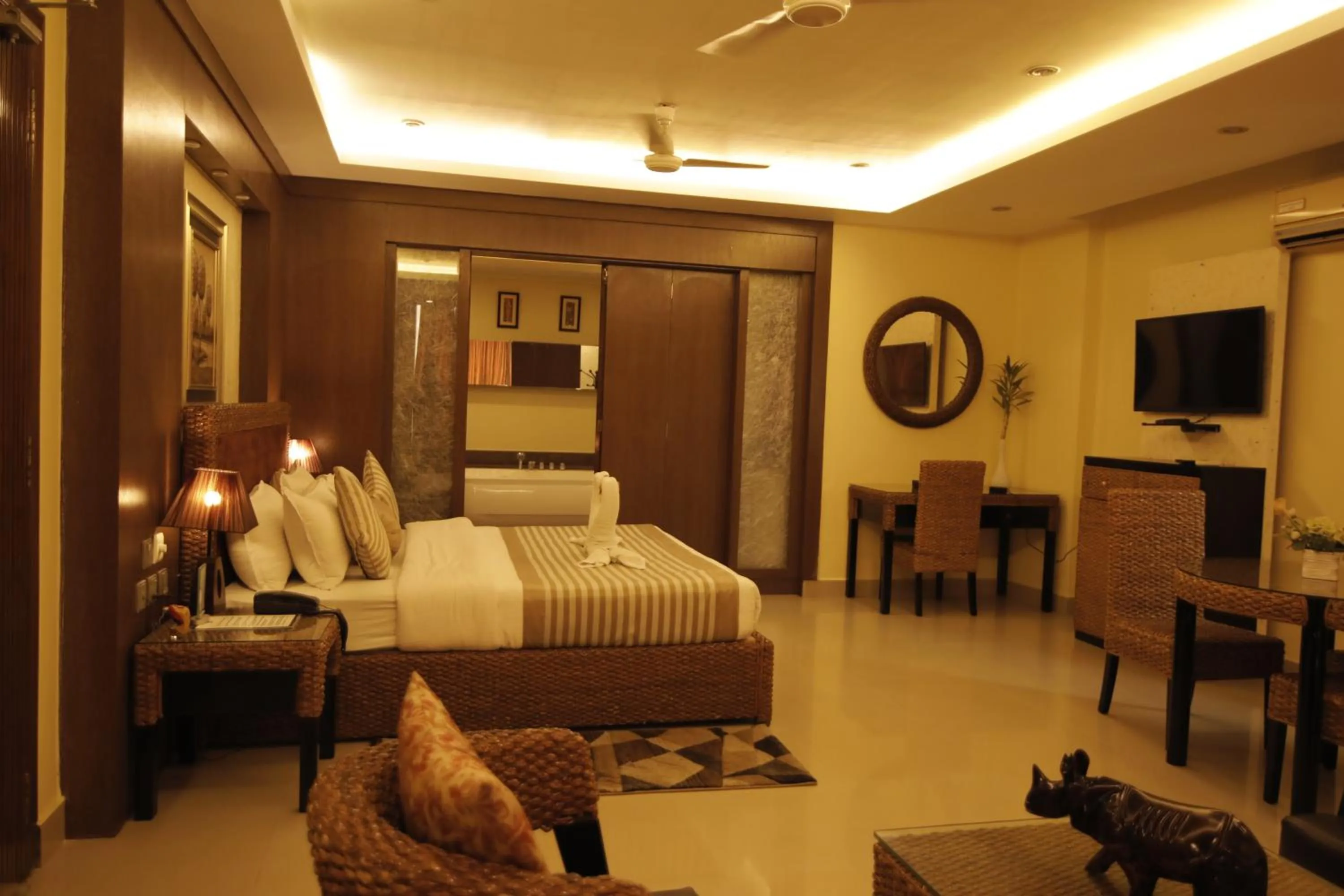 Bed in Hotel KRC Palace