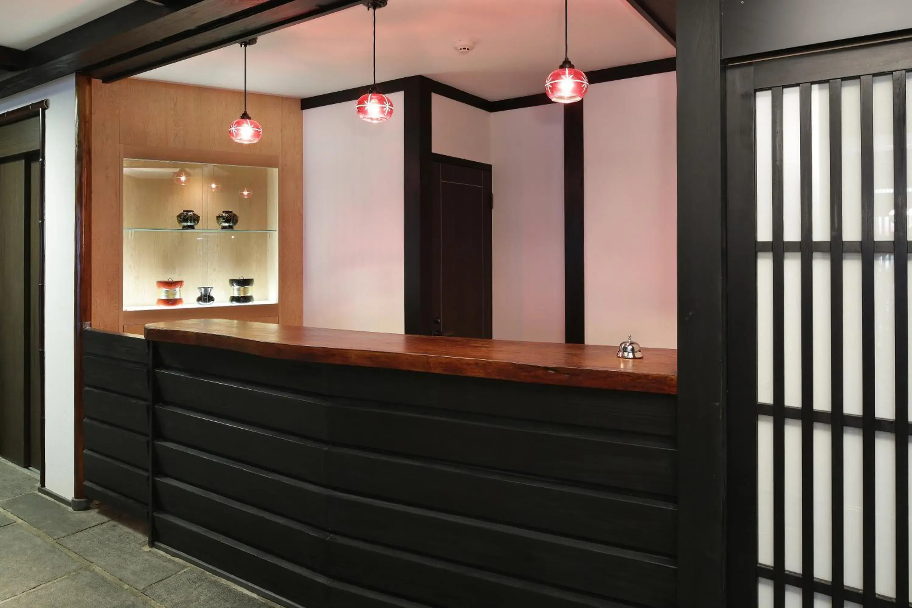 Lobby or reception in Kyomachiya Ryokan Sakura Urushitei Lobby or reception in Kyomachiya Ryokan Sakura Urushitei