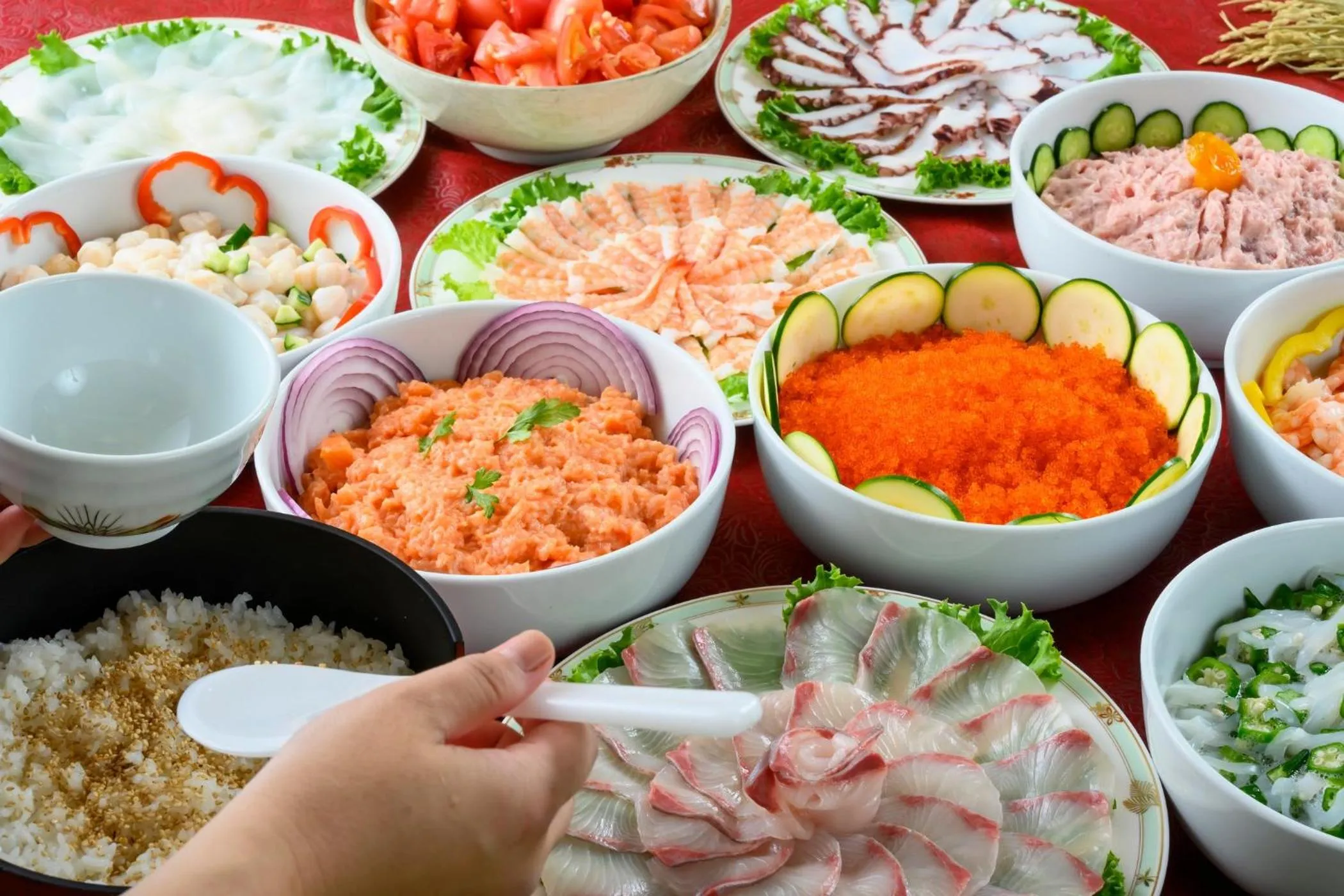 Food close-up in Senkeien Tsukioka Hotel