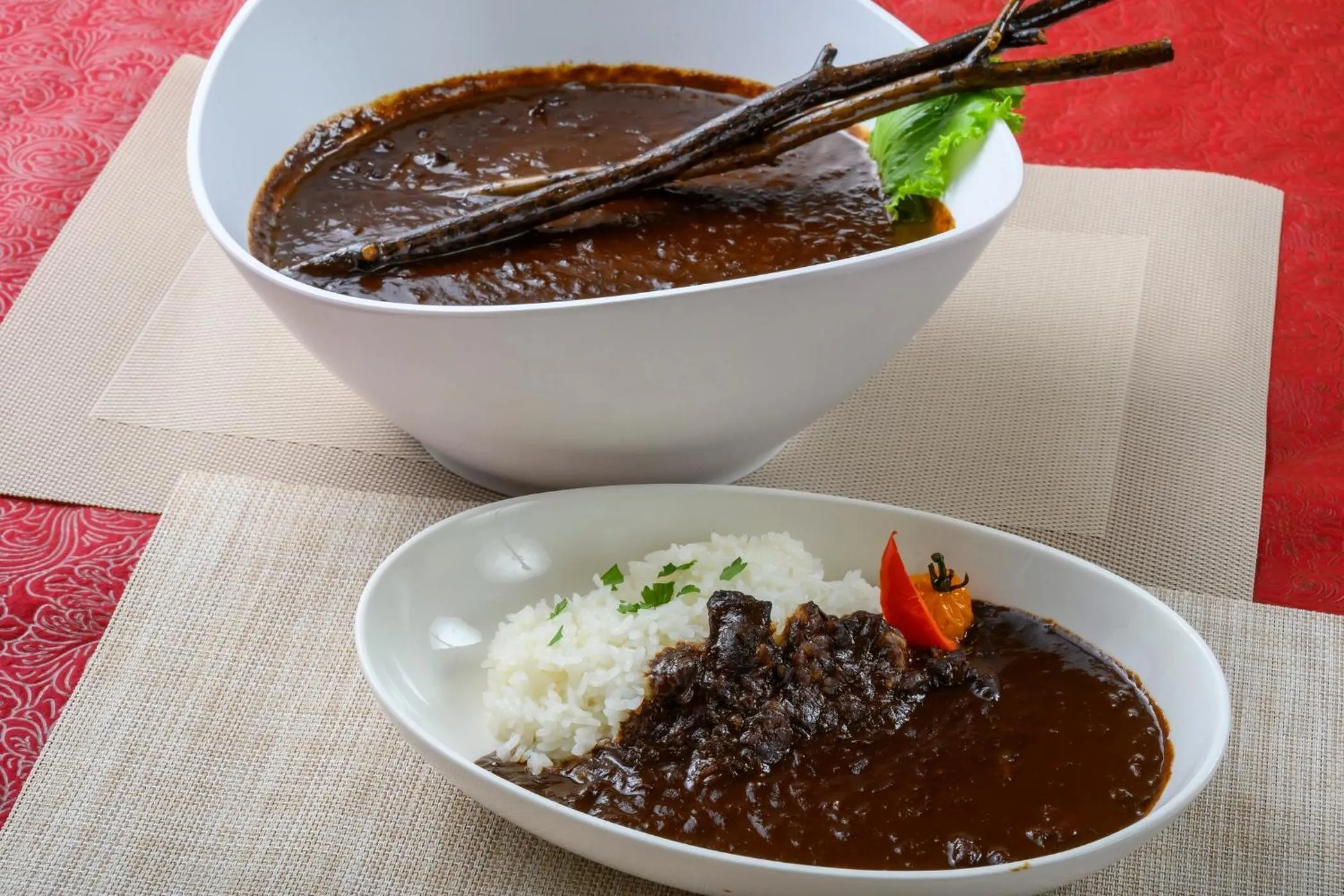 Food close-up in Senkeien Tsukioka Hotel