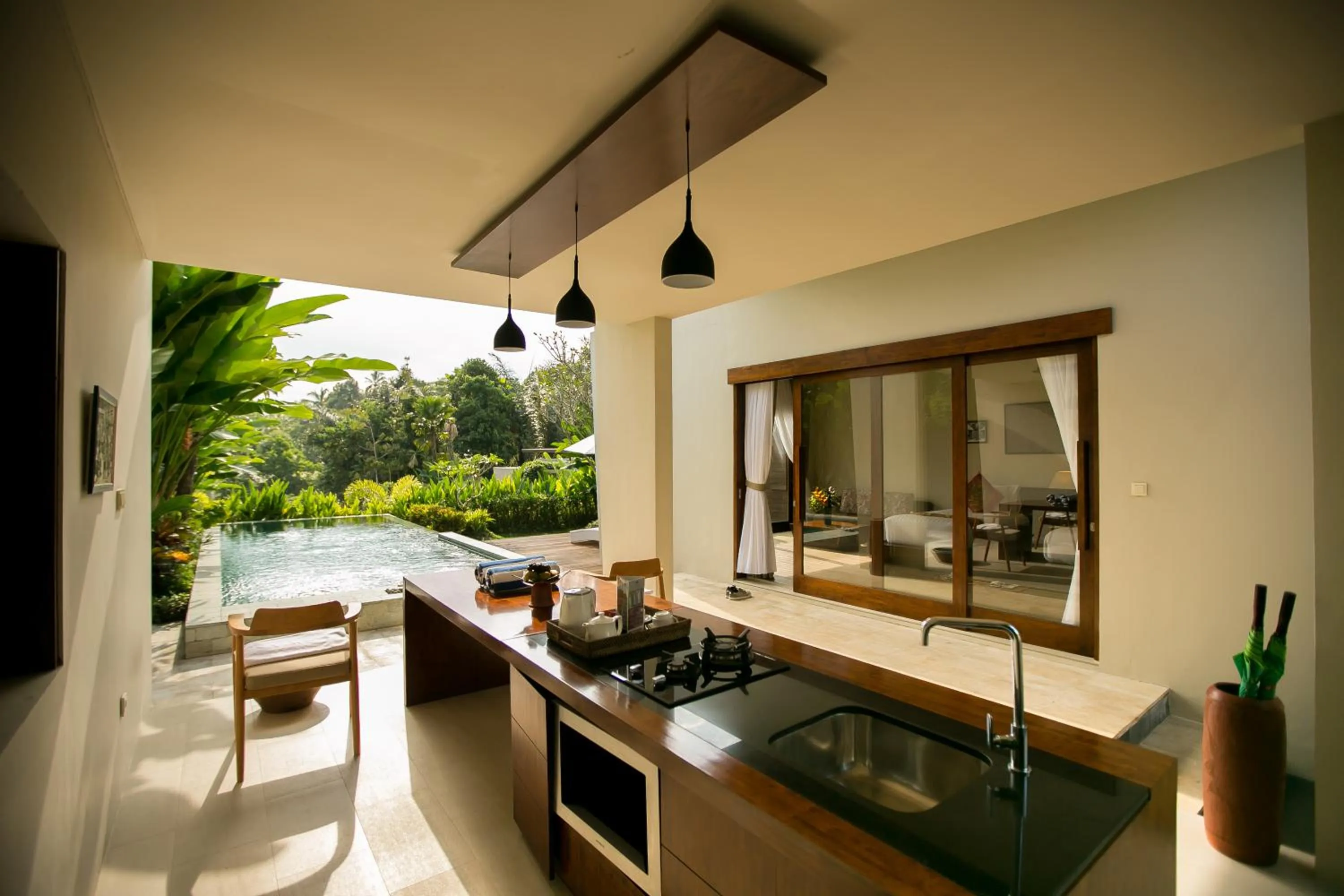 Kitchen or kitchenette in Senetan Villas and Spa Resort