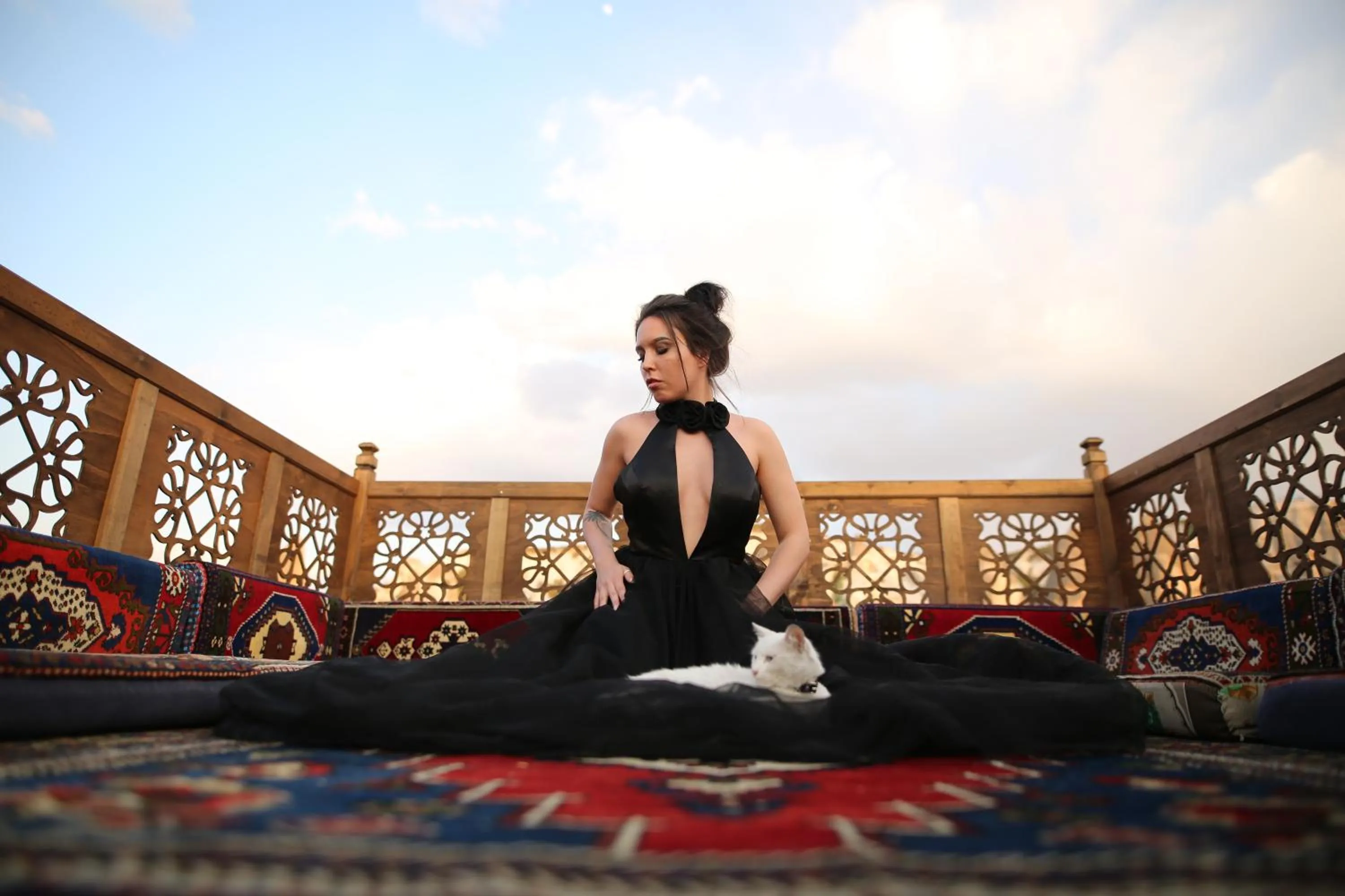 People in Goreme Cave Rooms&Pool