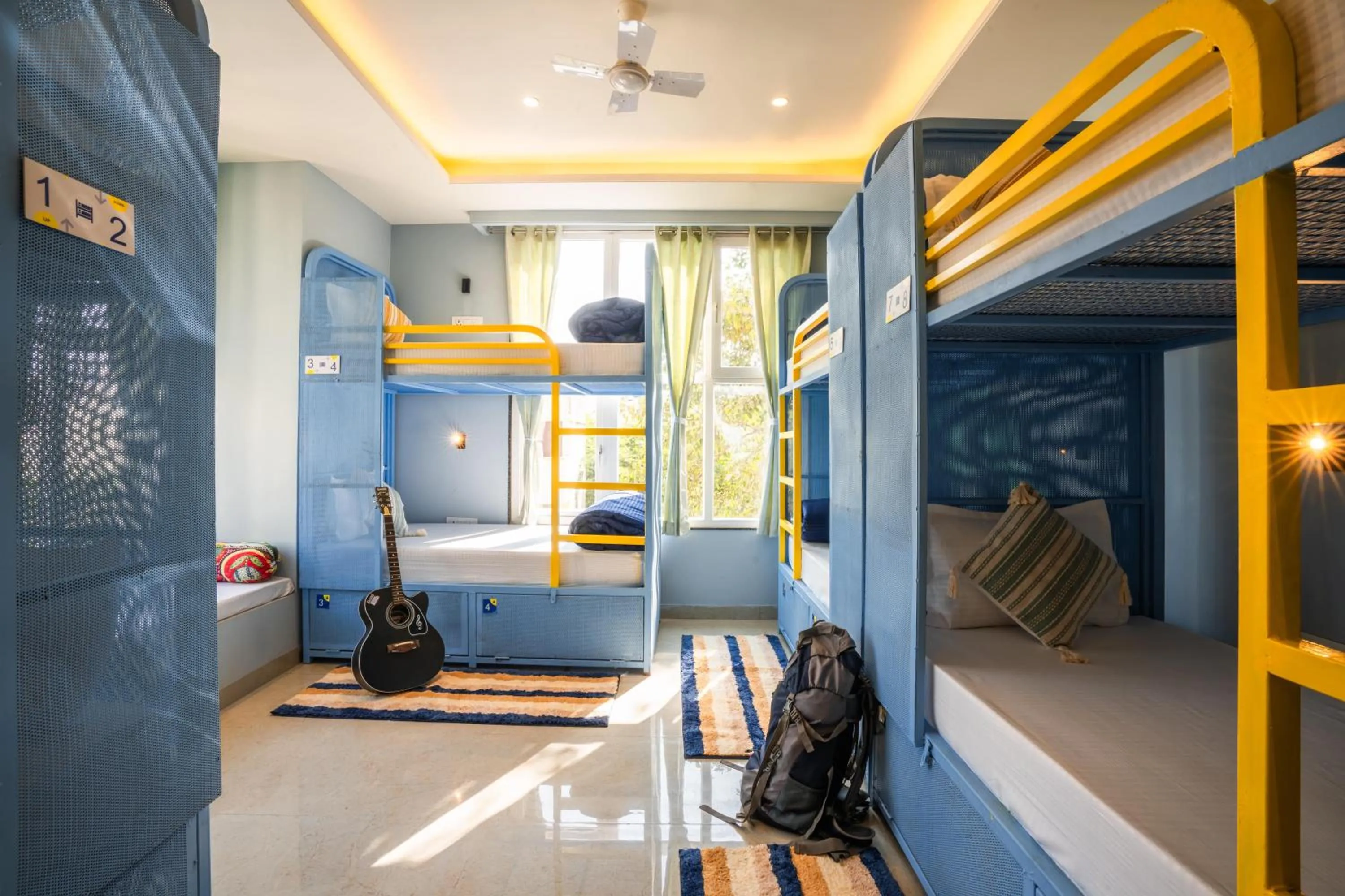 Seating area in Shalom Backpackers Jaipur